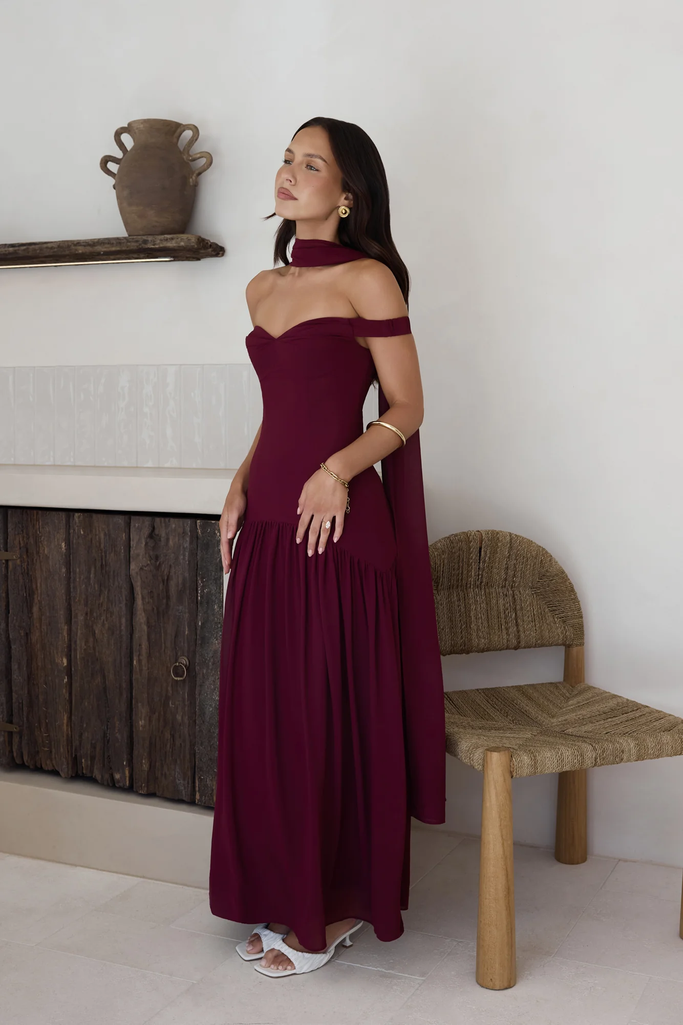 Sparkle Somewhere New Maxi Dress Wine - luluinthesky