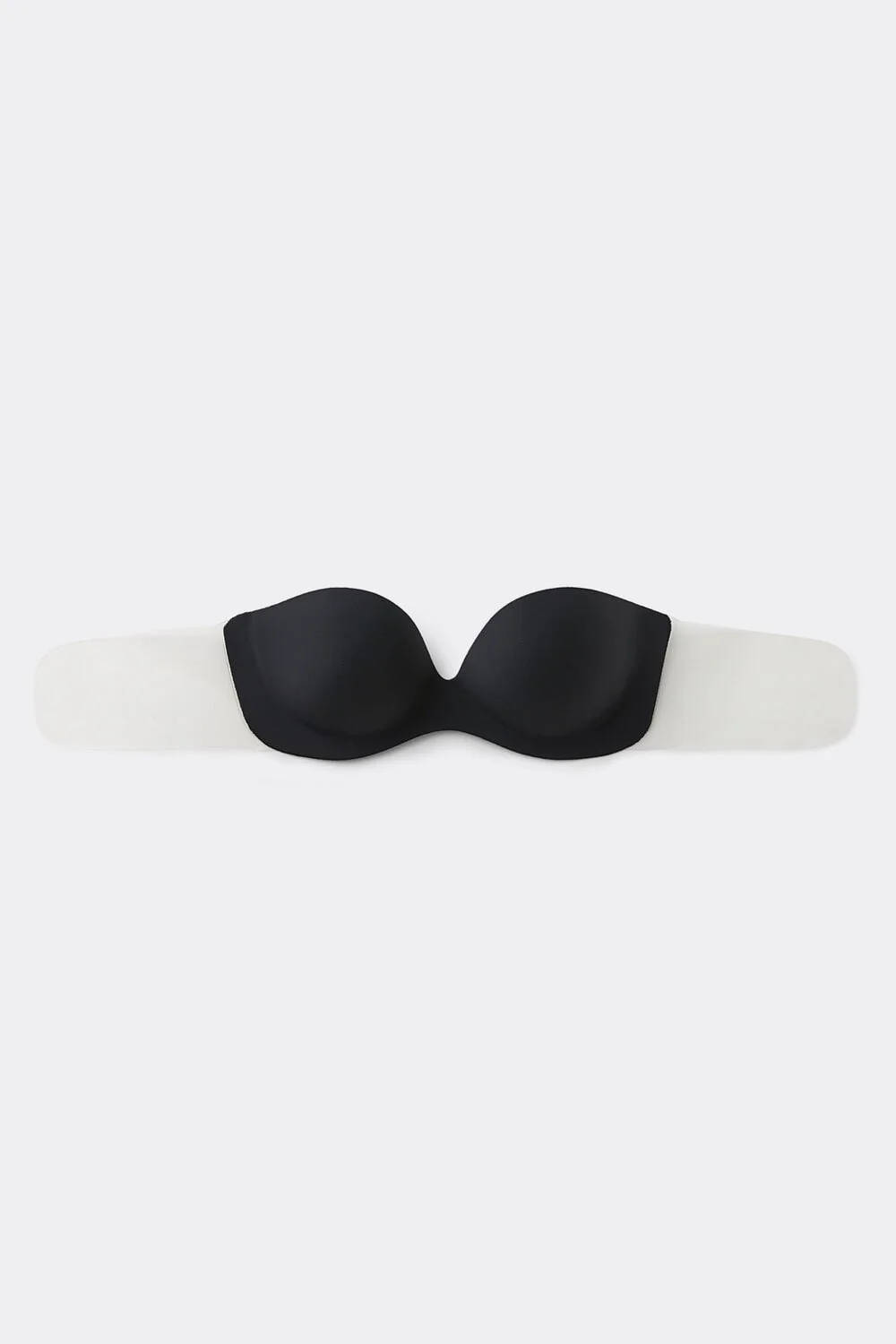 Transparent Back Strapless Bra - Black