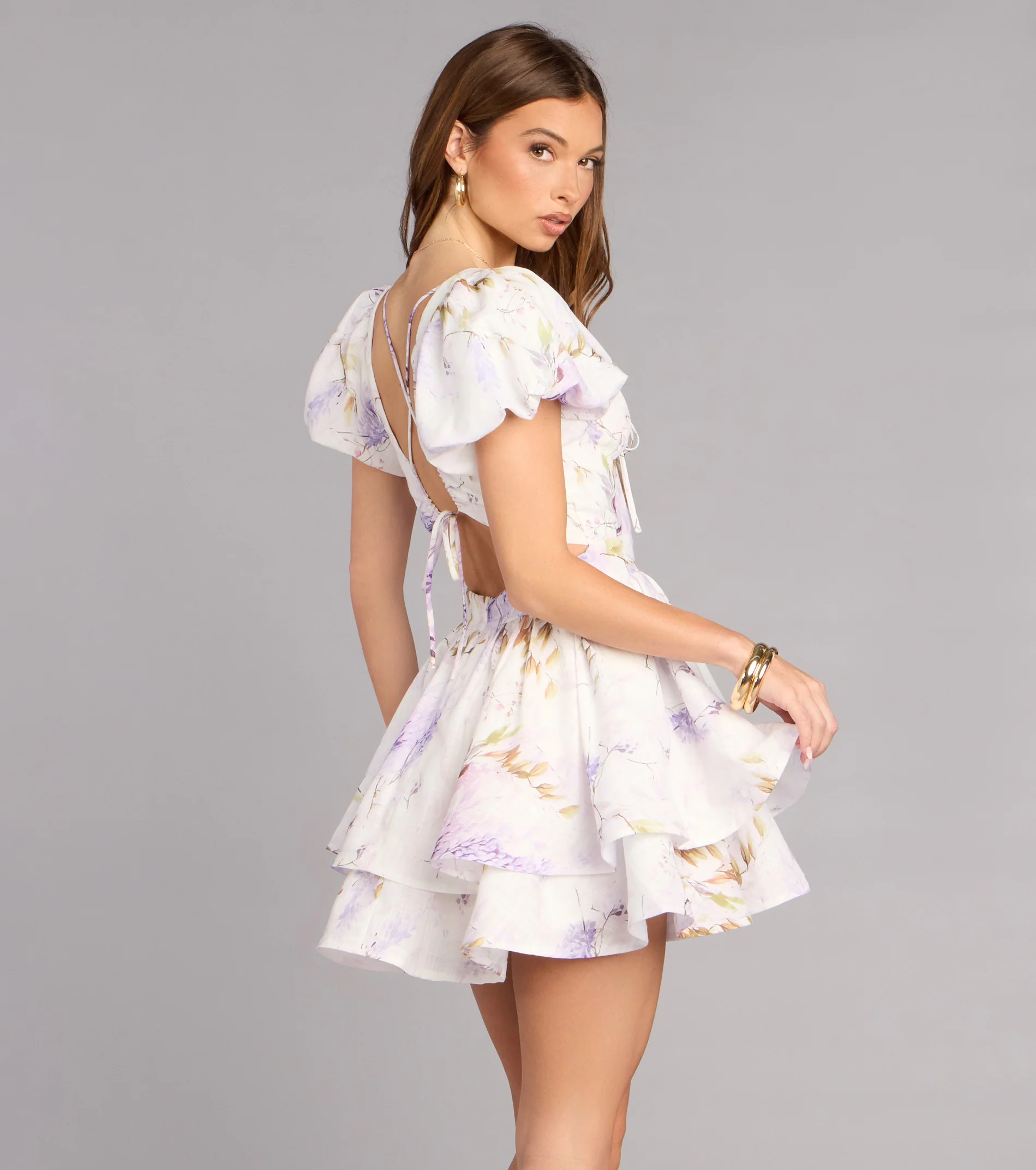 Day Date Floral Mini Dress