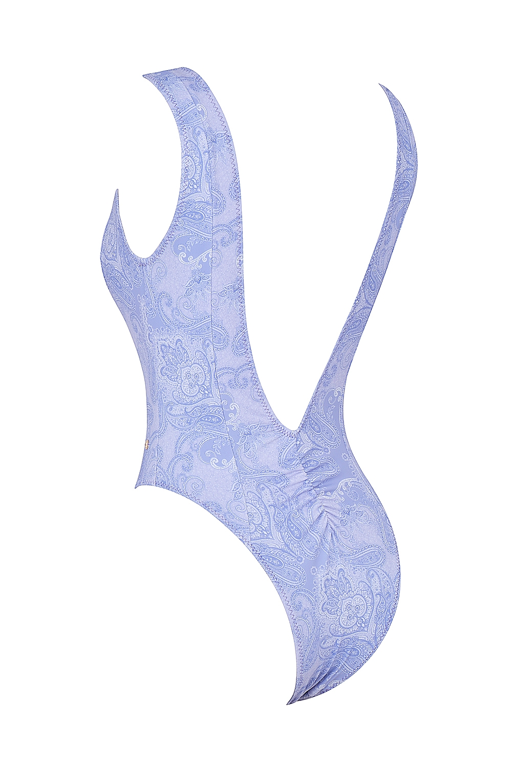Lavender Paisley Plunge Swimsuit