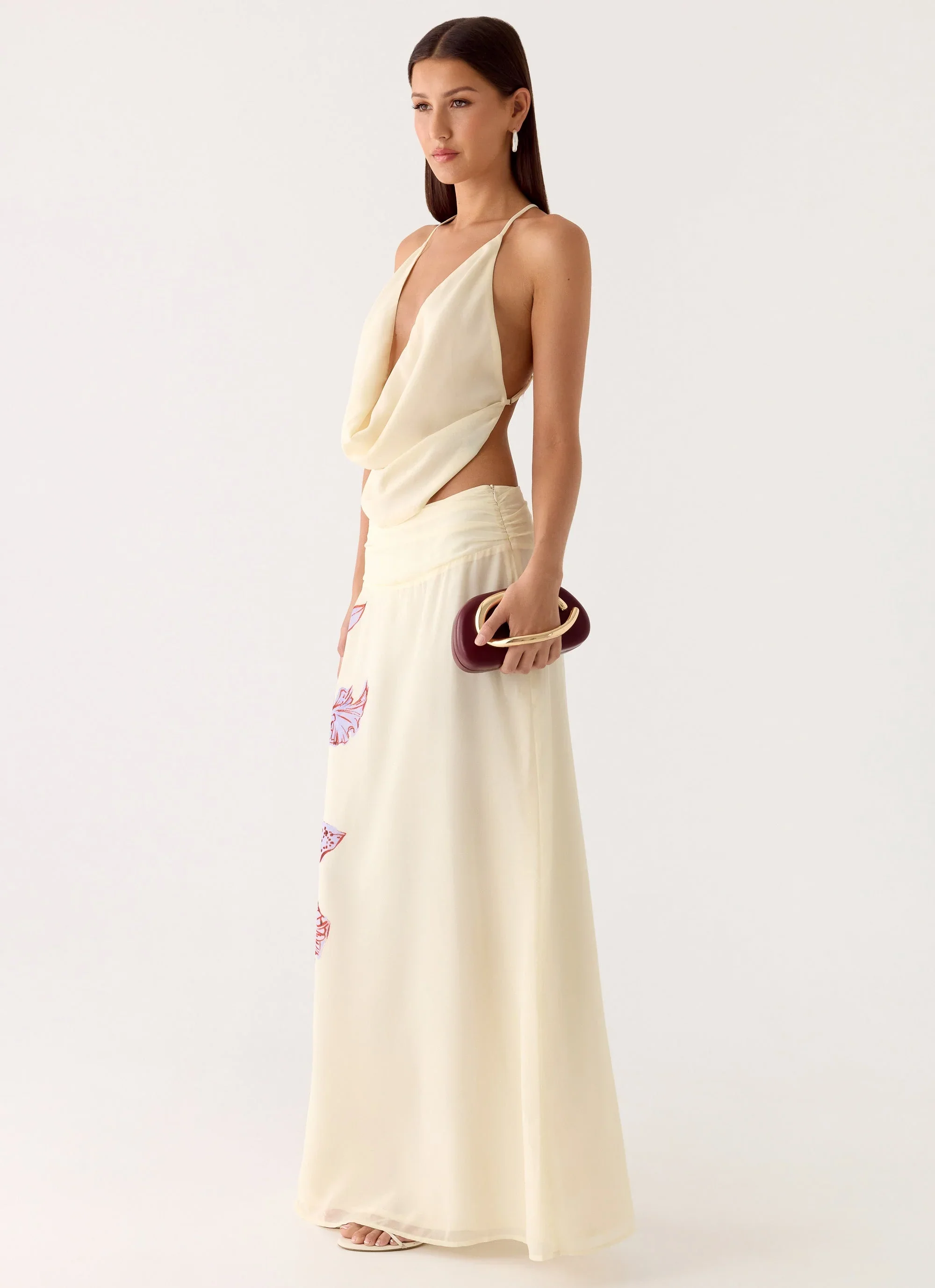 Avenna Clutch Bag - Maroon