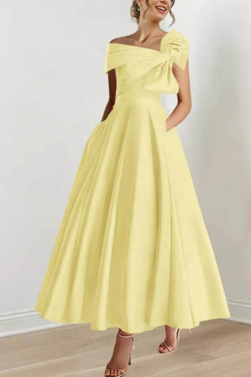 A Line Off The Shoulder Mother Dresses with Bows CM0333