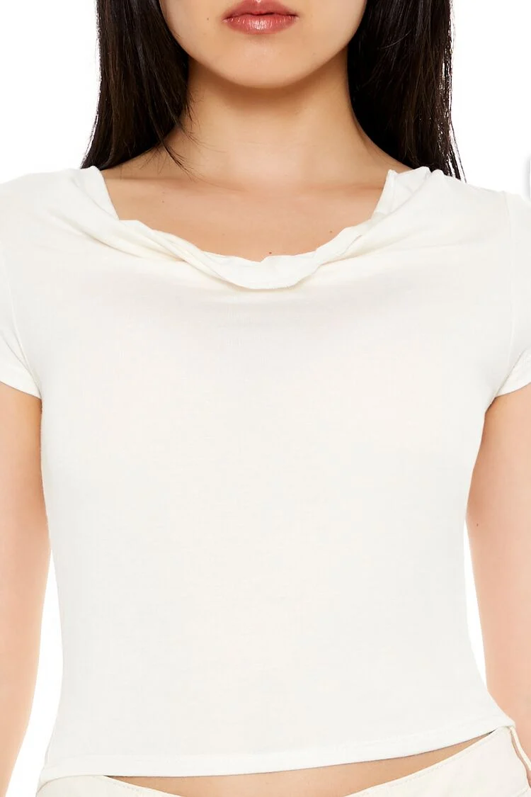 Cowl Cropped Tee