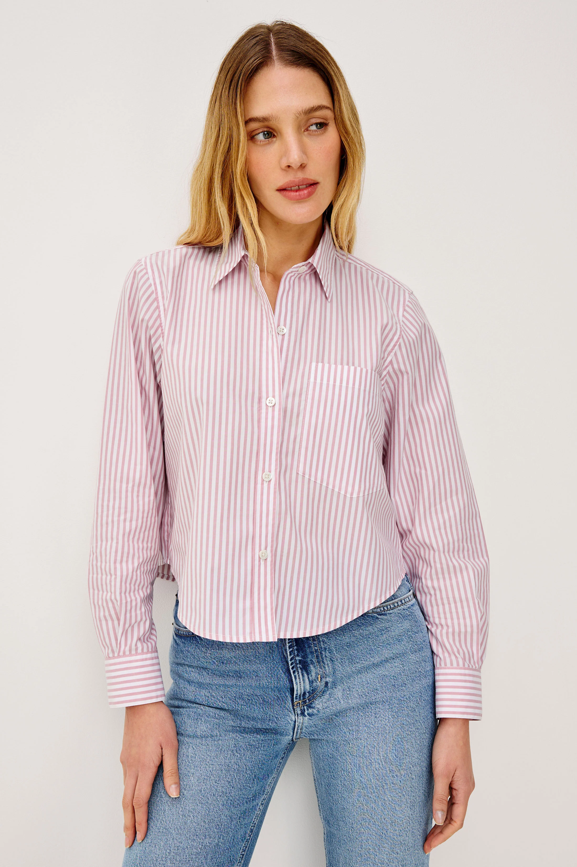 Ramy Shirt - Rose Stripe
