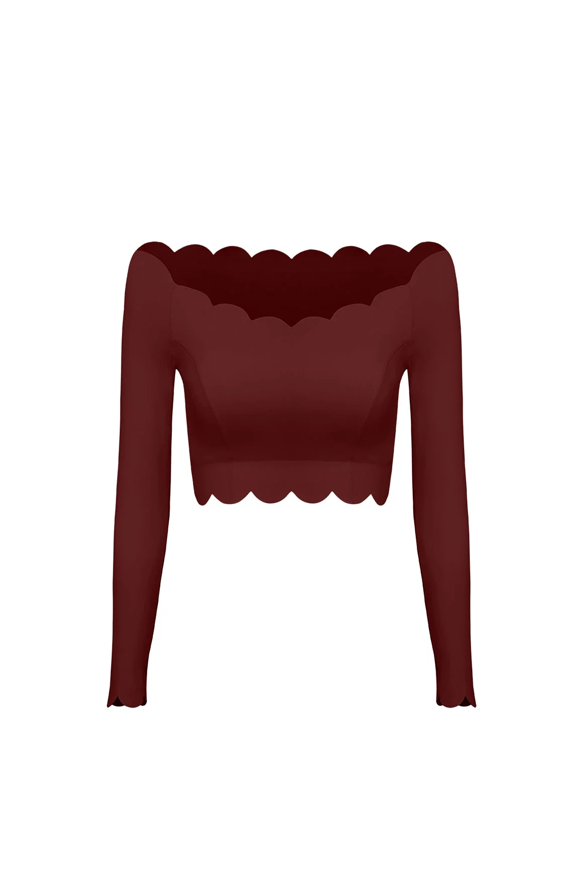 Off Shoulder Long Sleeve Crop Top