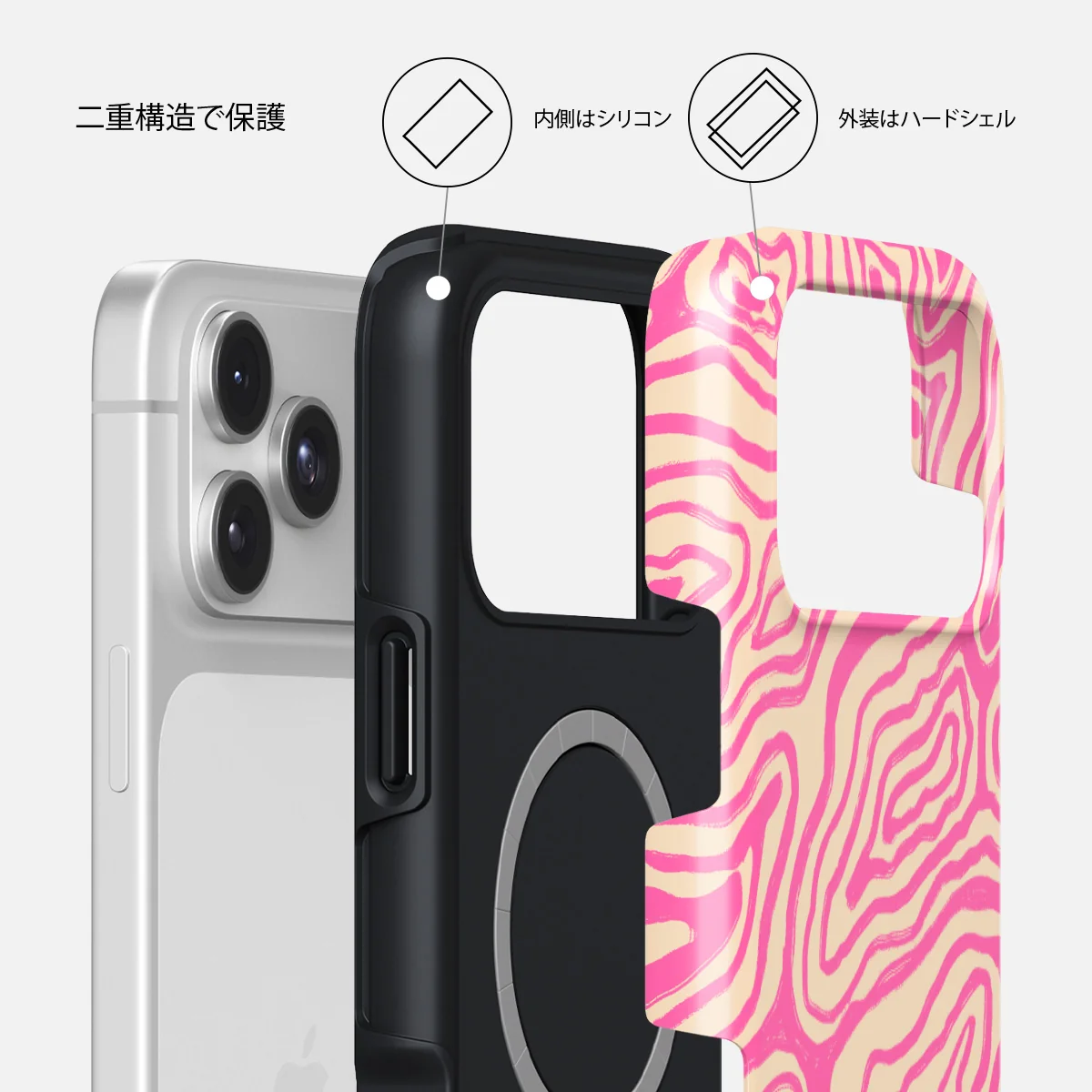 Pink Shores - iPhone 17 Pro ケース