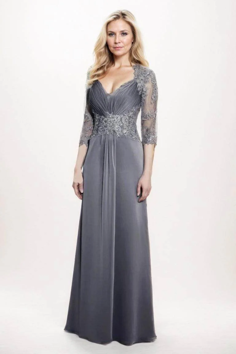 A-Line Maxi Chiffon Mother Of The Bride Dress CM0274