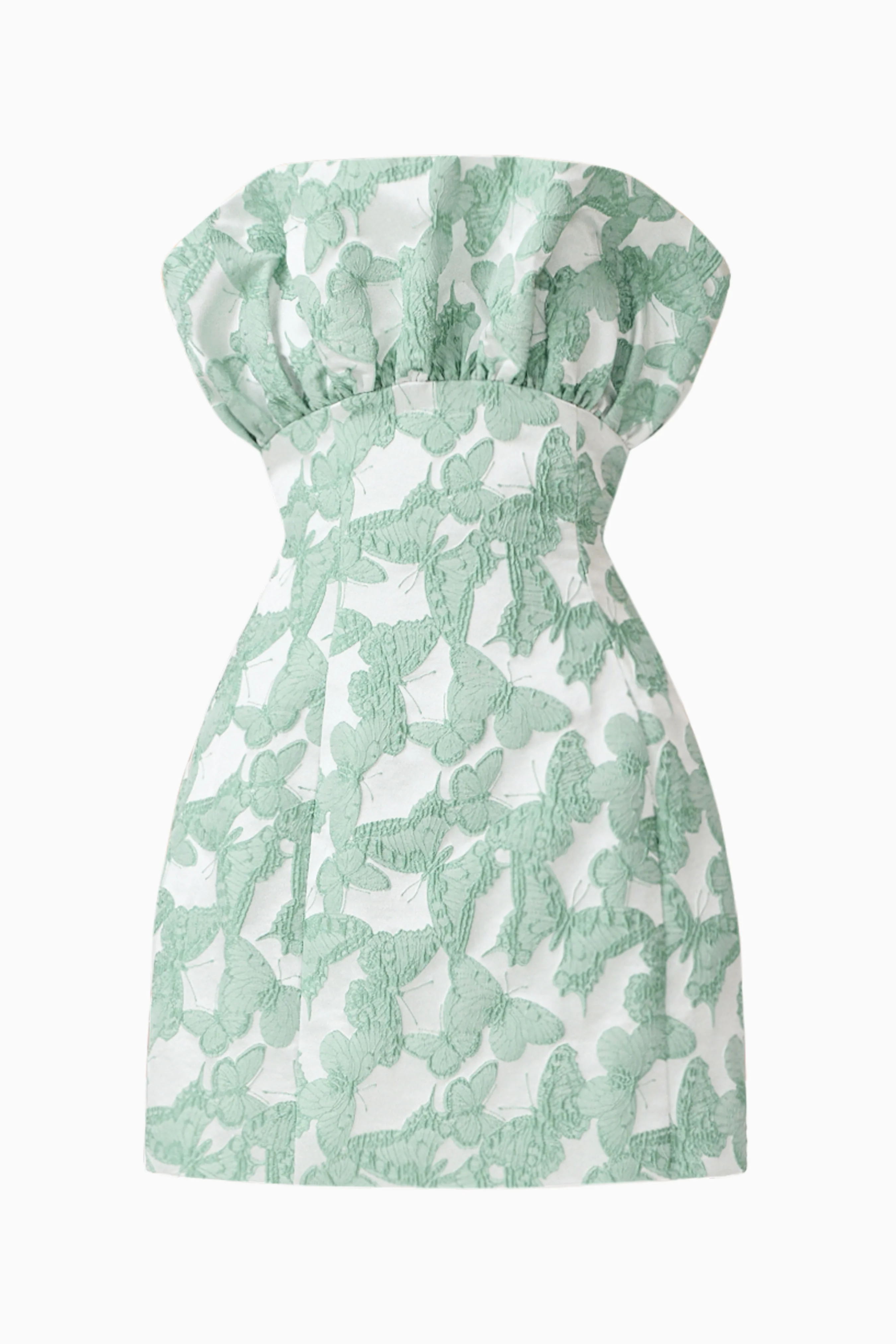 Lisette Ruffle Mini Dress in Sea Green