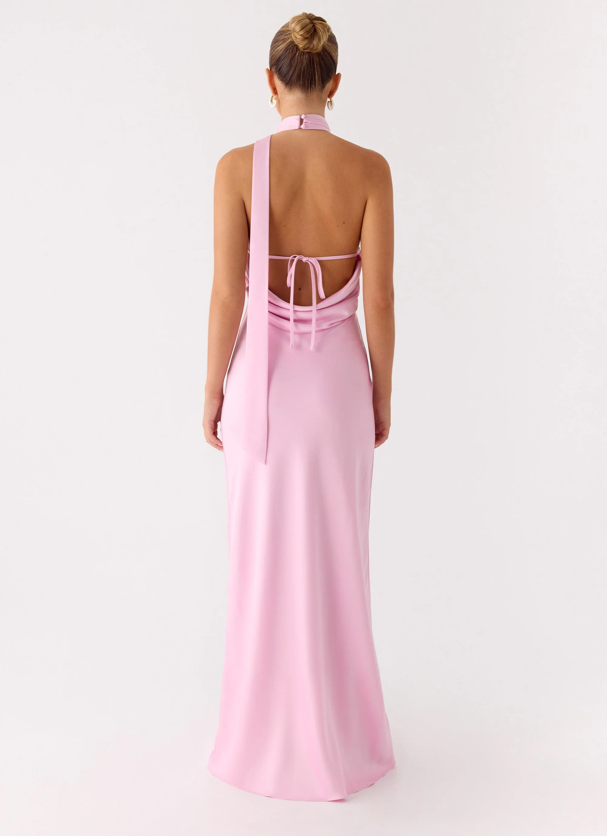 Keena Scarf Maxi Dress - Pink - luluinthesky