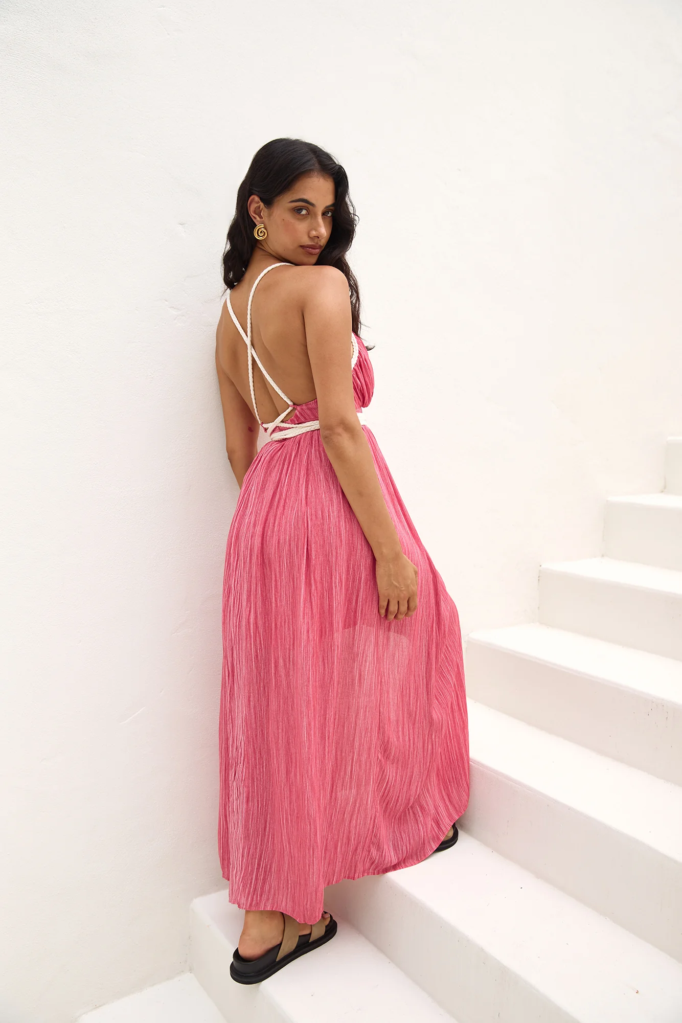 Jungle Whispers Maxi Dress Pink