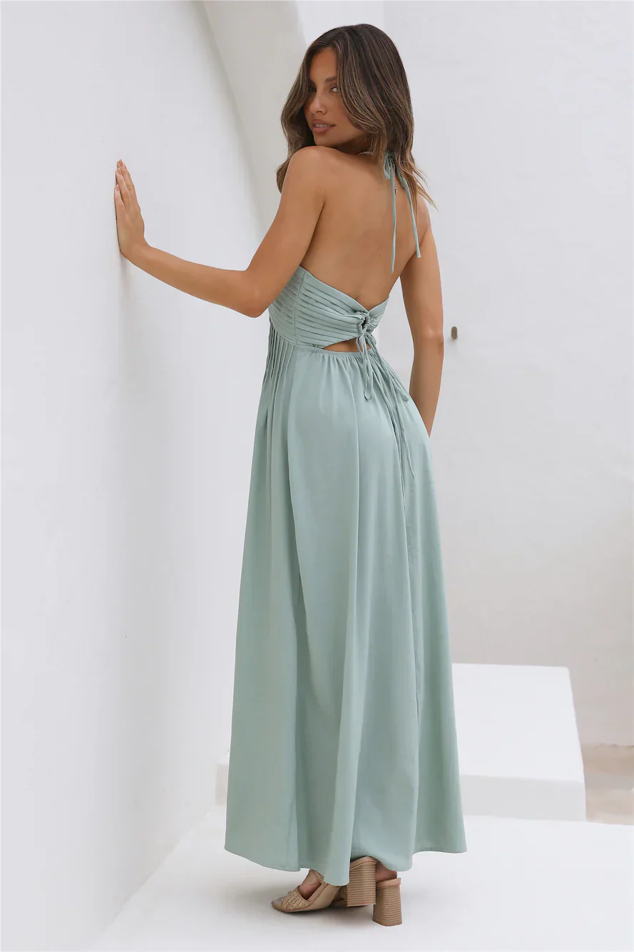 Cross My Heart Maxi Dress Sage