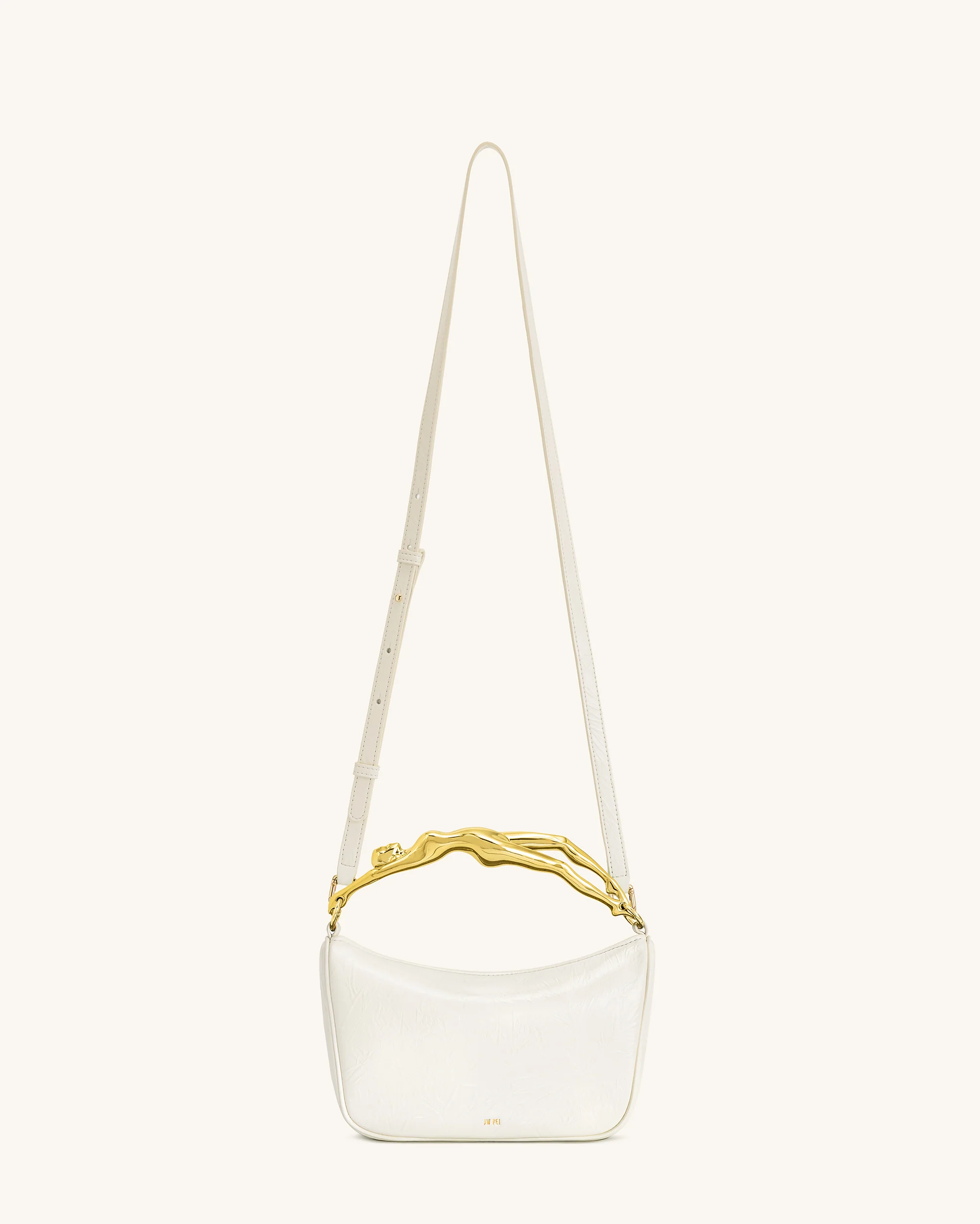 Jenny Human-shaped Handle Handbag - White