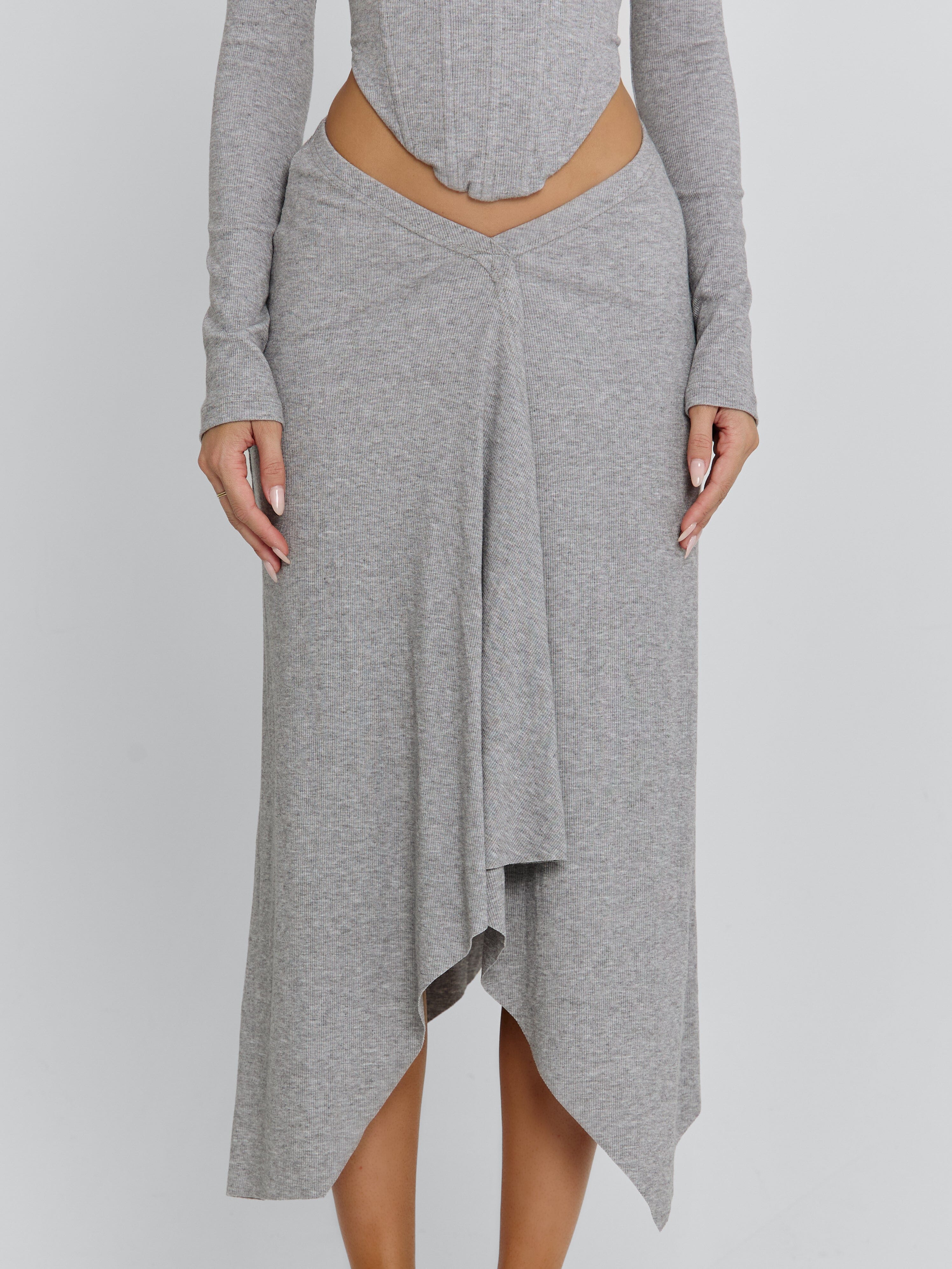 Amelis-Maxi-Skirt-Grey