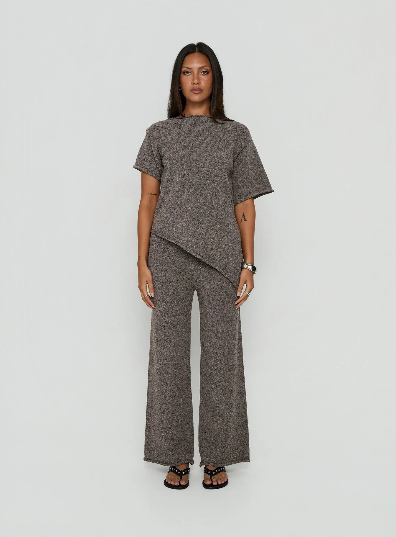 Amelise Knit Poncho Mocha