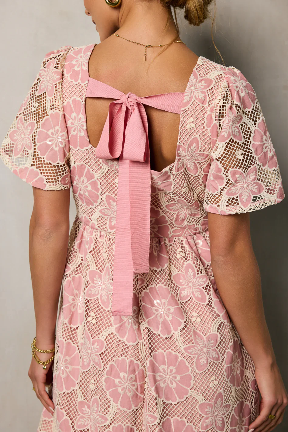Mica Embroidered Midi Dress