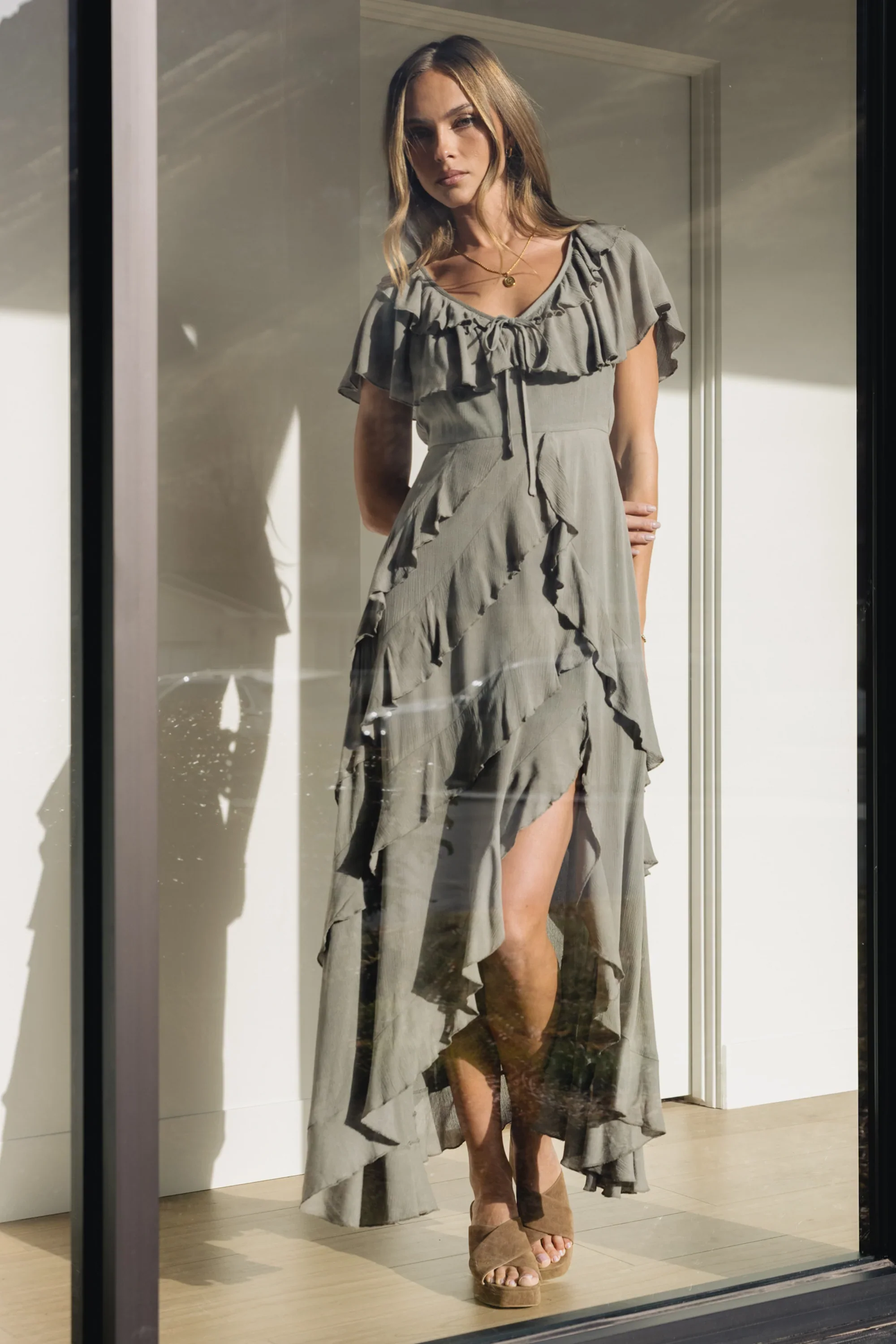Kora Ruffle Maxi Dress