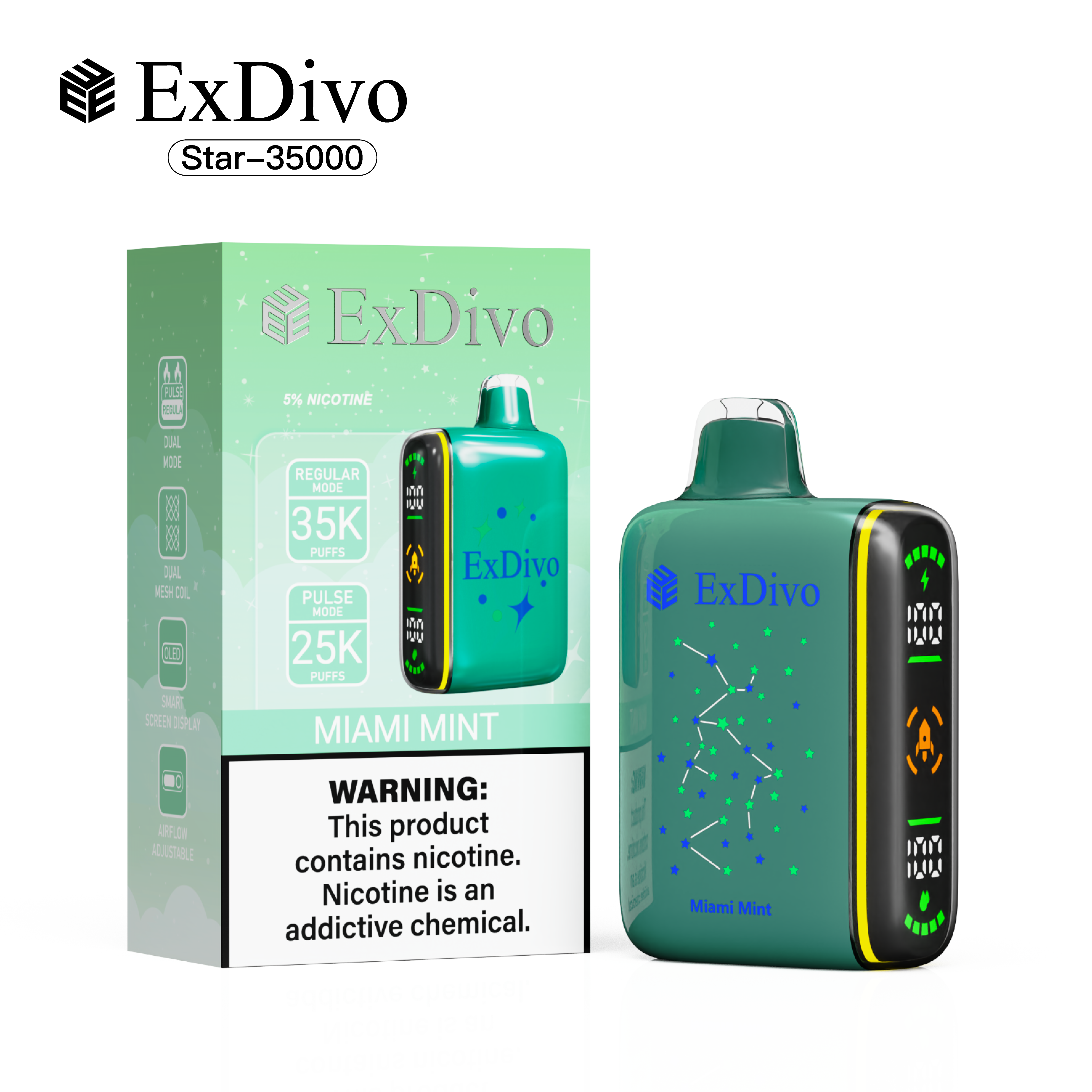 Miami Mint - ExDivo INTERSTELLAR 35K Disposable Vape