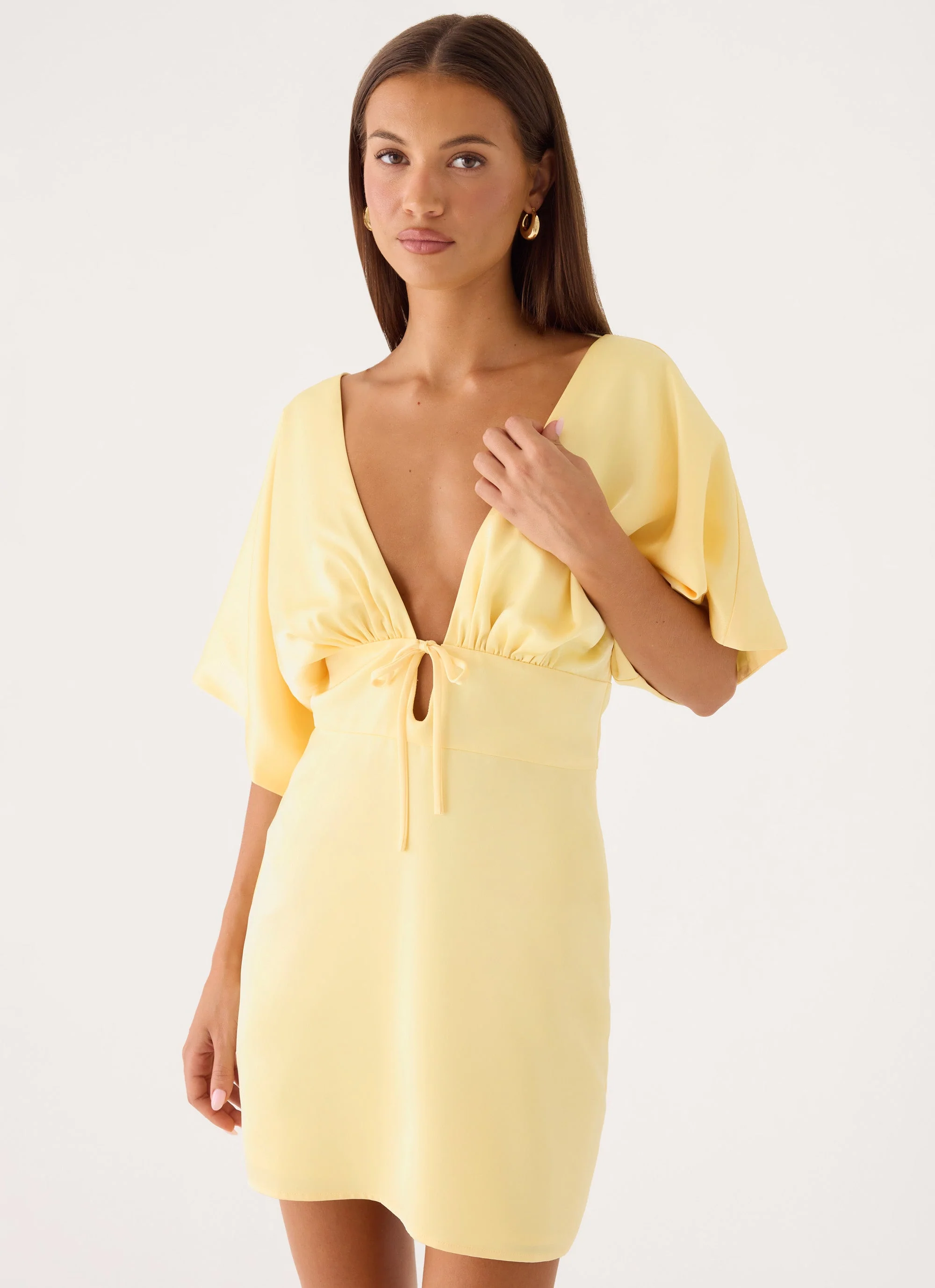 Love On You Mini Dress - Baby Yellow - luluinthesky