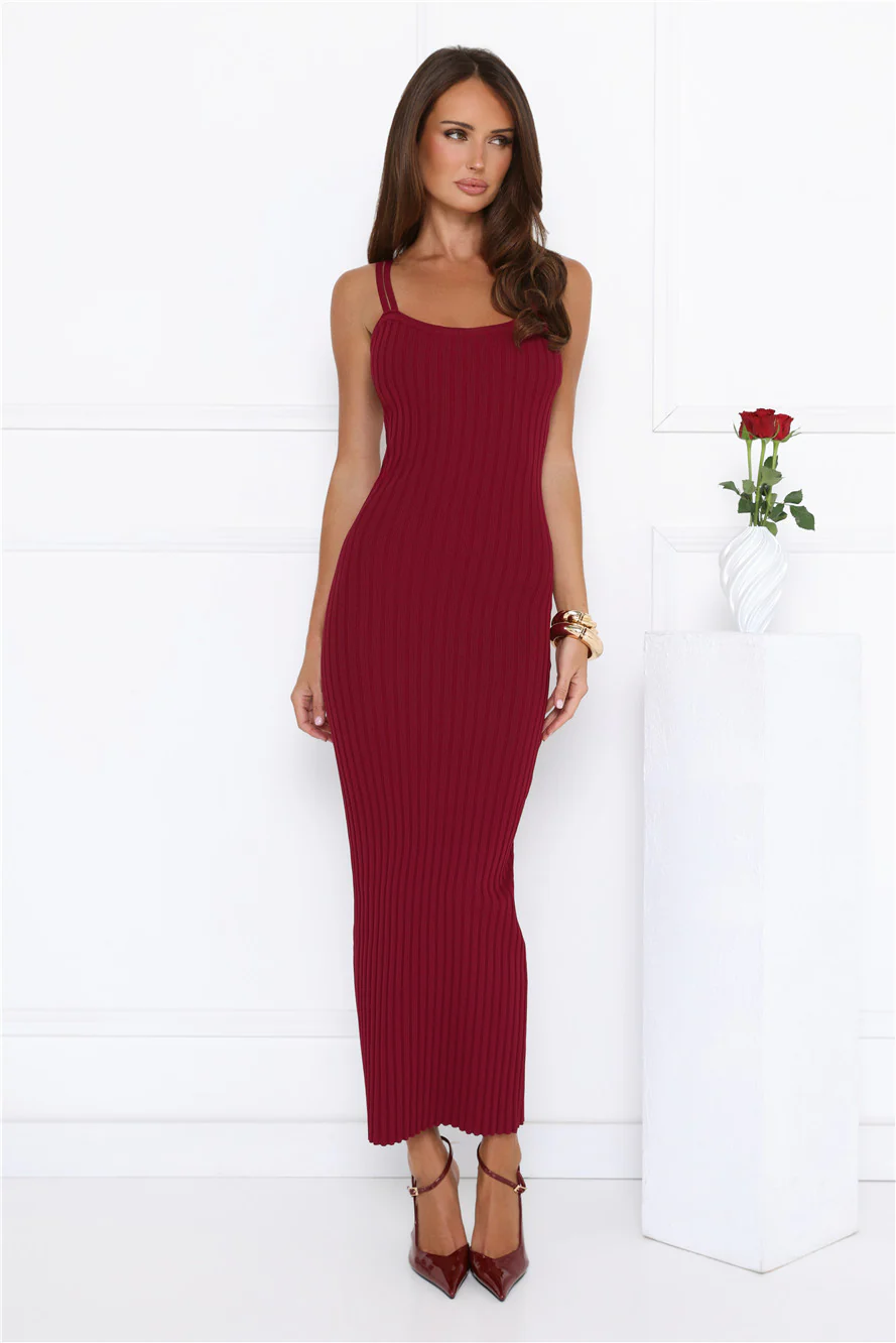 One More Song Maxi Dress Wine