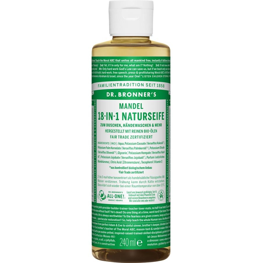 Dr. Bronner's Mydła w płynie Naturalne mydło migdałowe 18 w 1