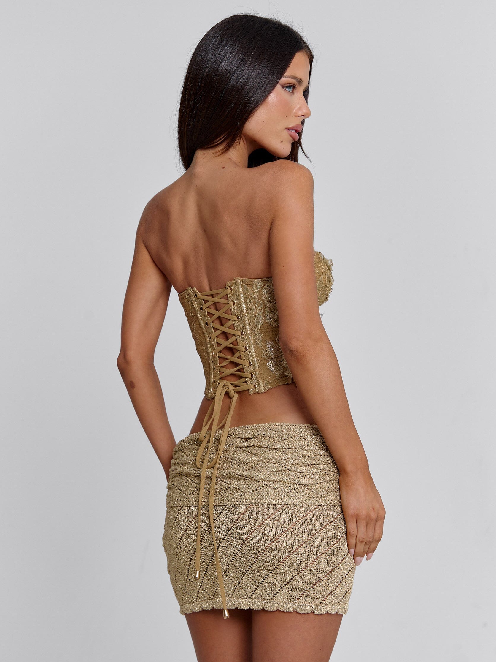Monty Mini Skirt Gold