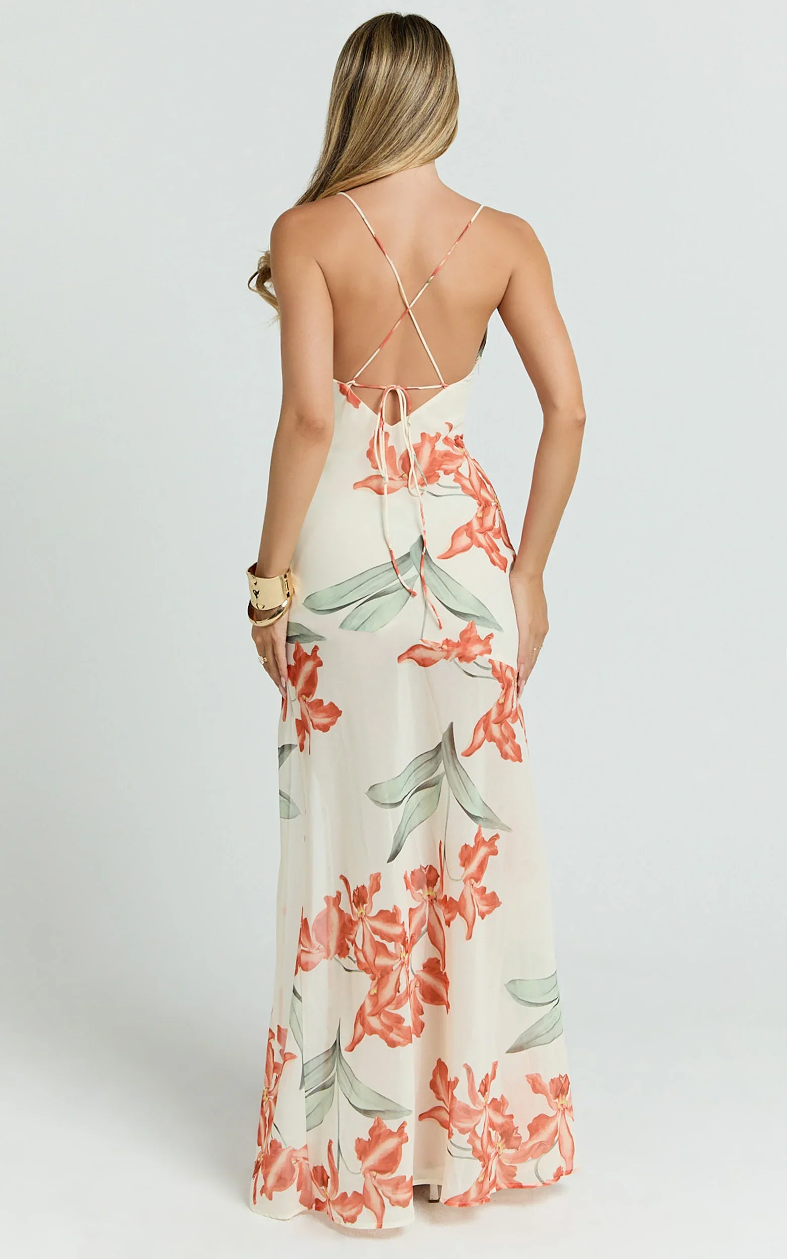 Talia Maxi Dress - Cowl Neck Low Back Dress in Vintage Orchid