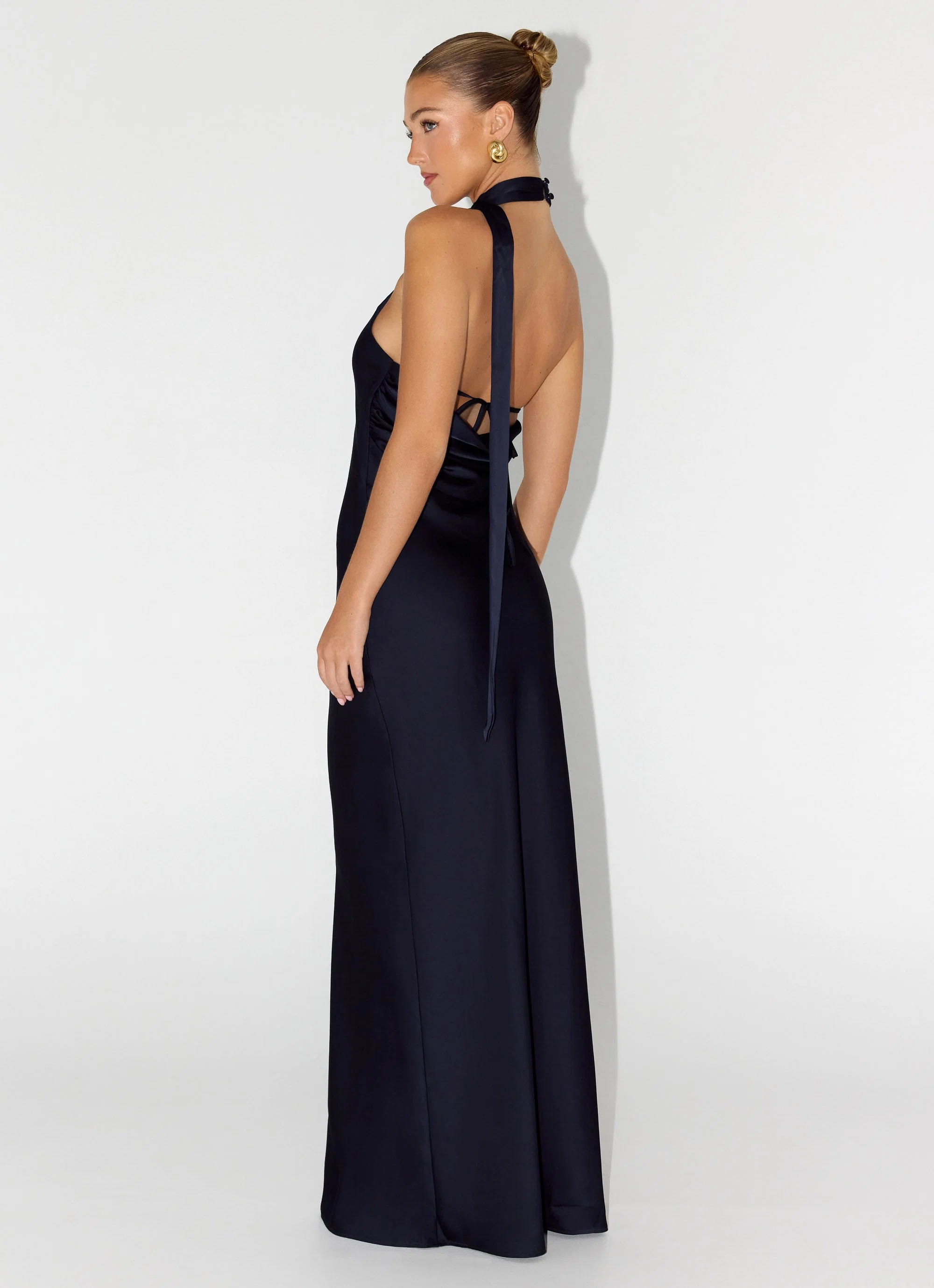 Keena Scarf Maxi Dress - Navy