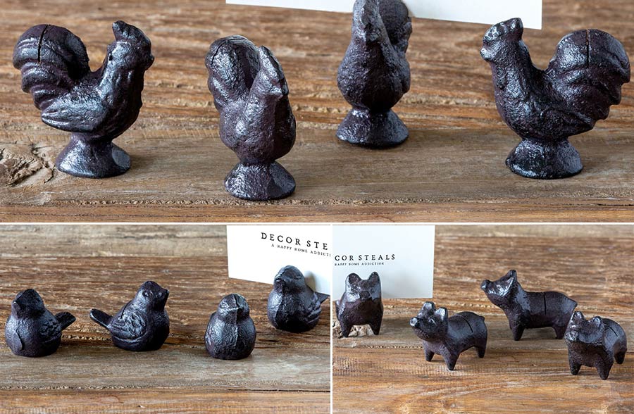Cast Iron Place Card Holders, Pick Your Style