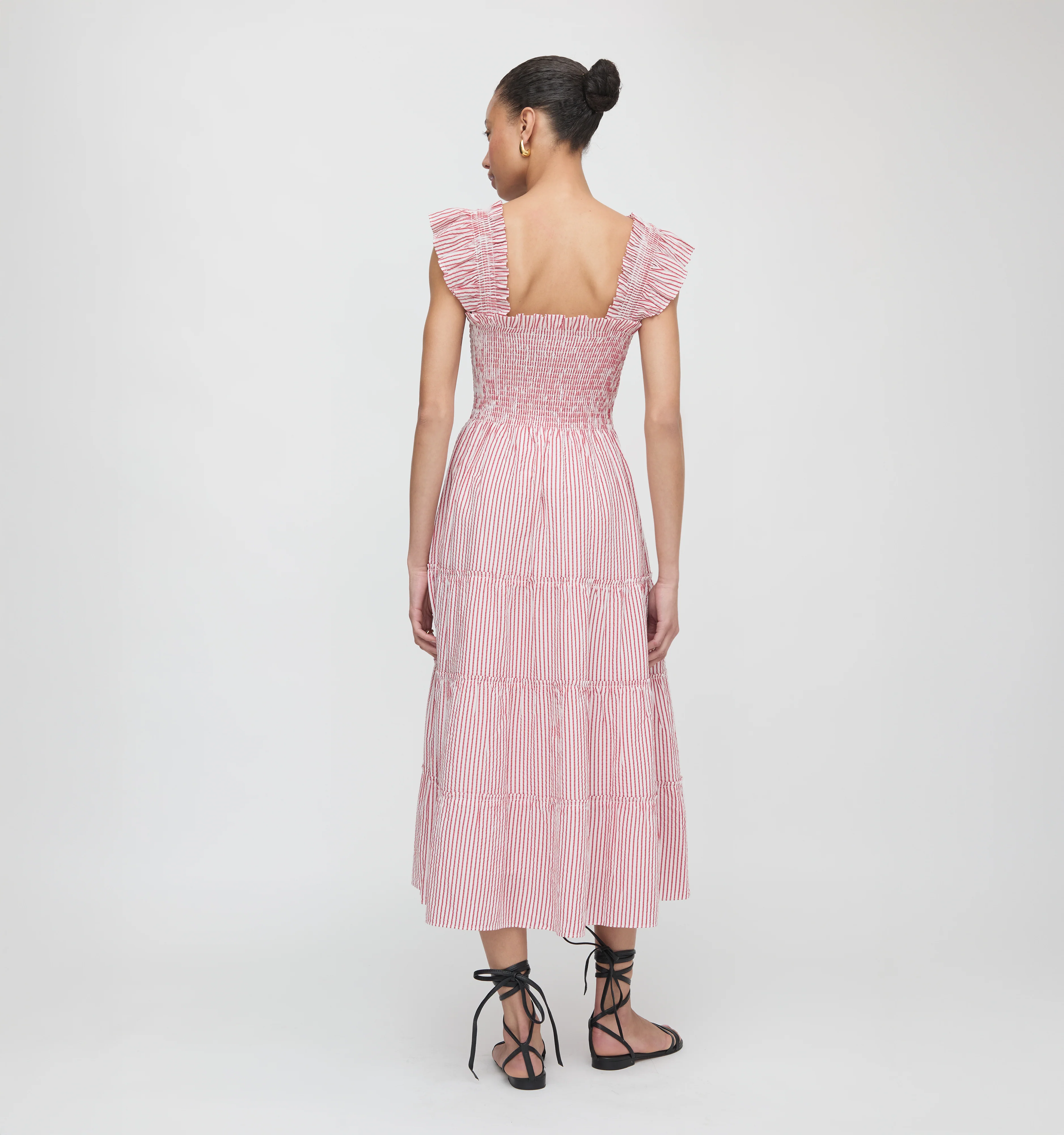 The Ellie Nap Dress - Red Ticking Stripe