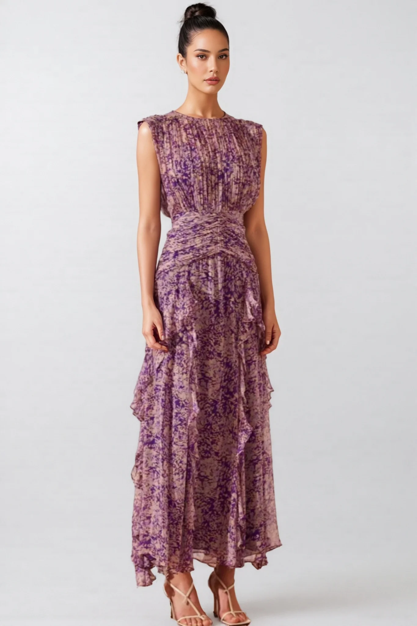 Phaedra Round Neck Sleeveless Maxi Dress