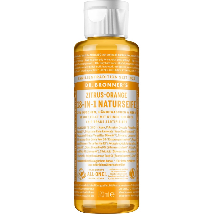 Dr. Bronner's Mydła w płynie Naturalne mydło cytrusowo-pomarańczowe 18 w 1