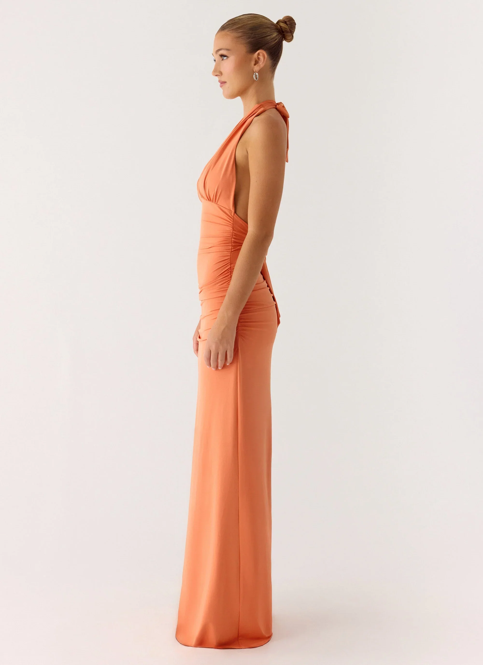 Ilaria Halter Maxi Dress - Apricot