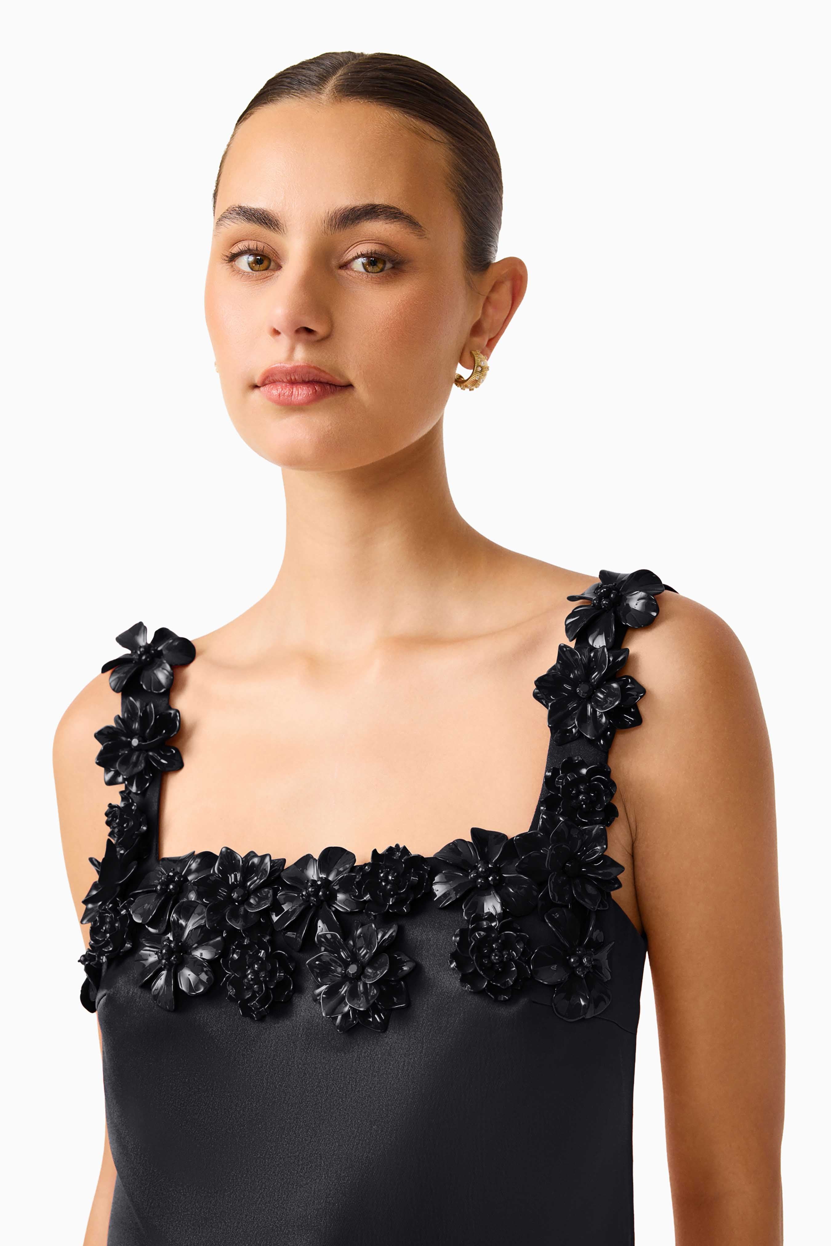 Lucetta Shift Mini Dress in Black