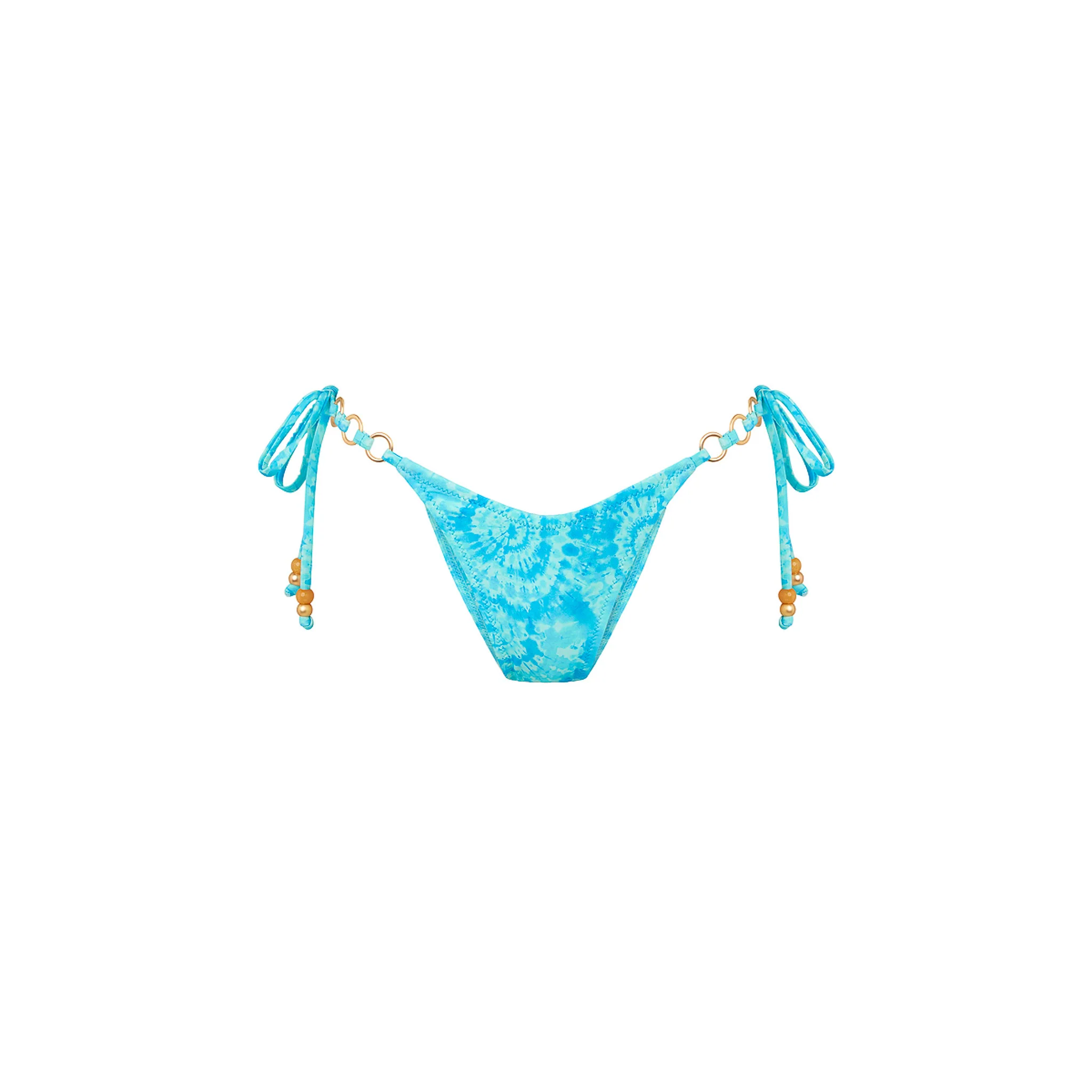 Trio Ring Cheeky Tie Bikini Bottom - Starry Seas