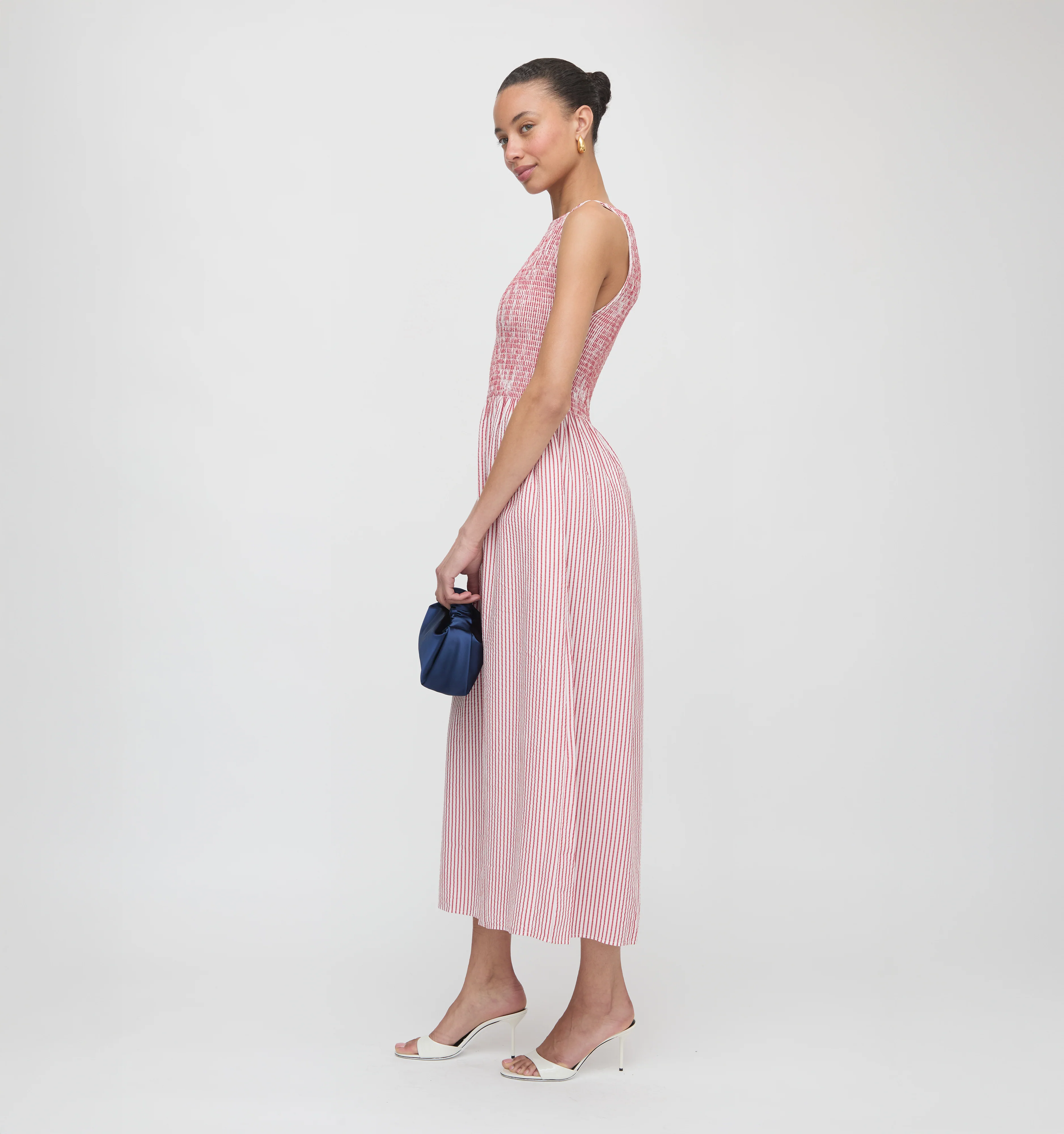The Cosima Nap Dress - Red Ticking Stripe