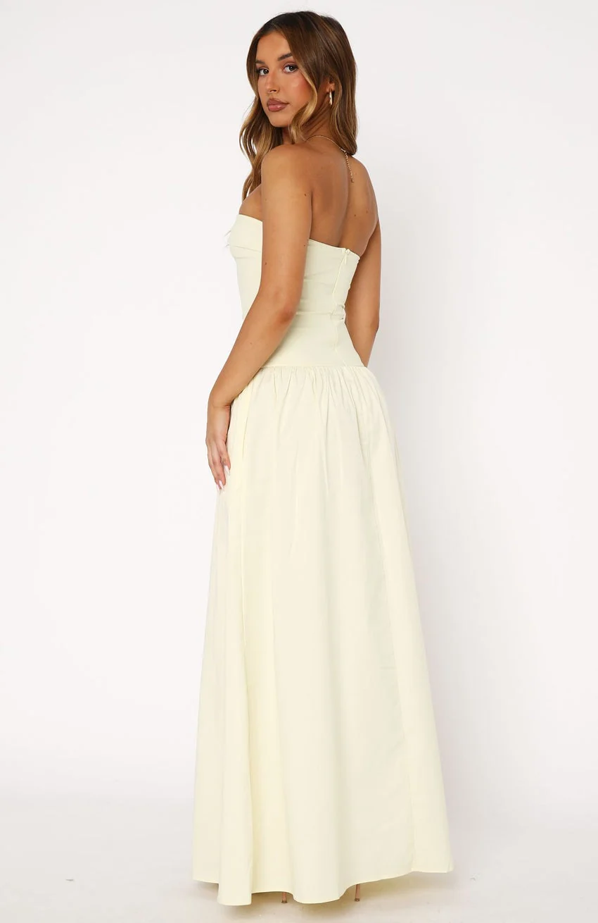 Take Back Maxi Dress Lemon - luluinthesky