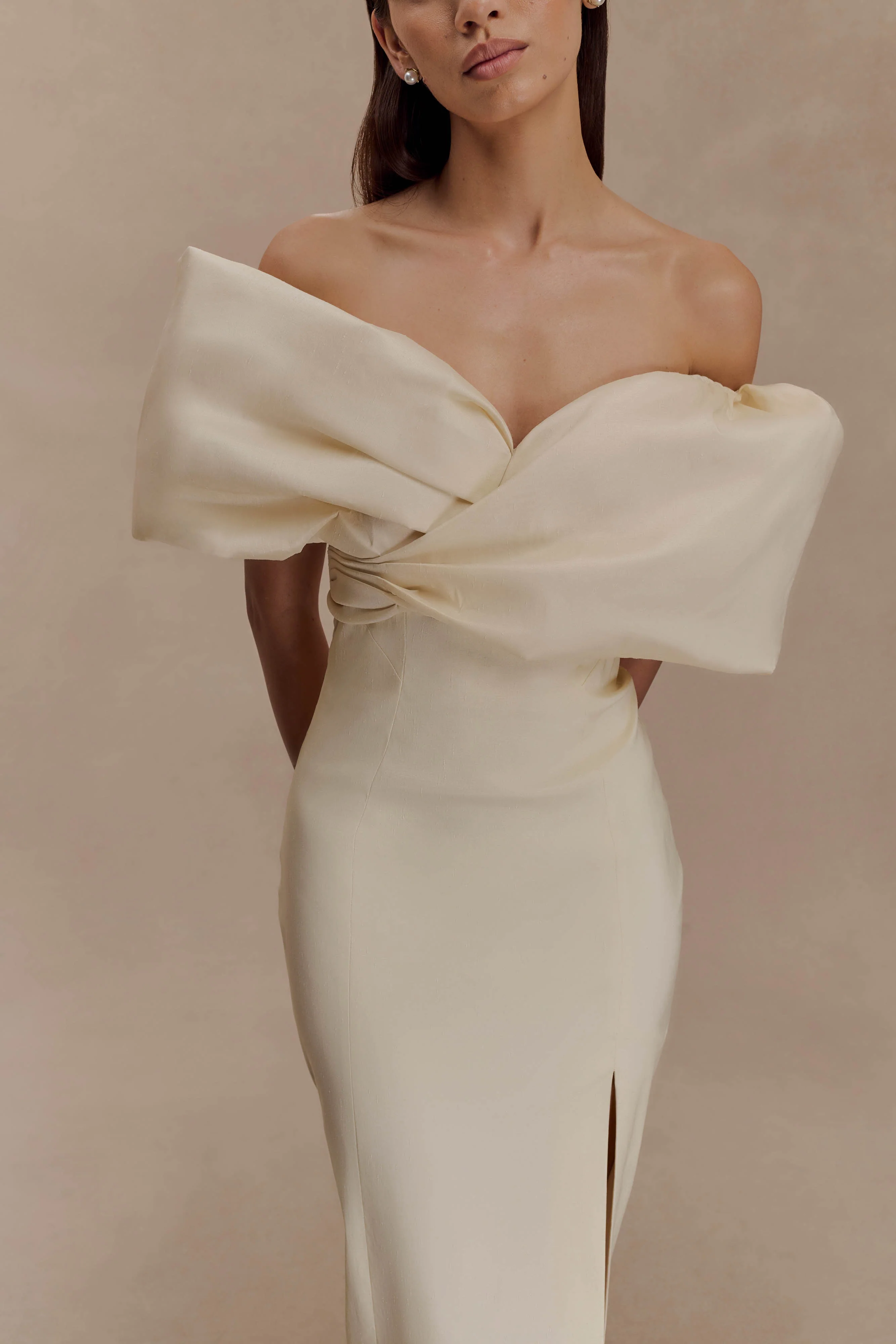 Angelica-Taffeta-Off-Shoulder-Bridal-Gown-Soft-Beige