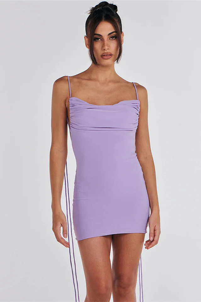 Spaghetti Strap Mini Scrunch Dress