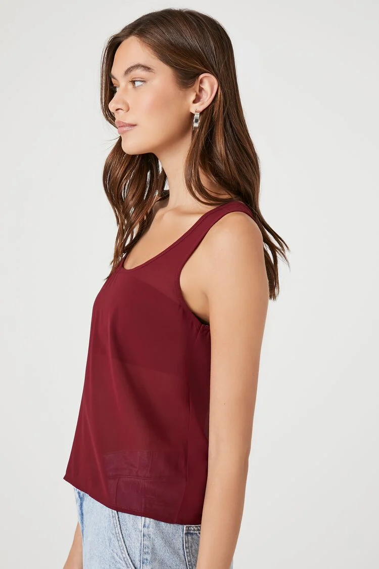 Chiffon Scoop Tank Top