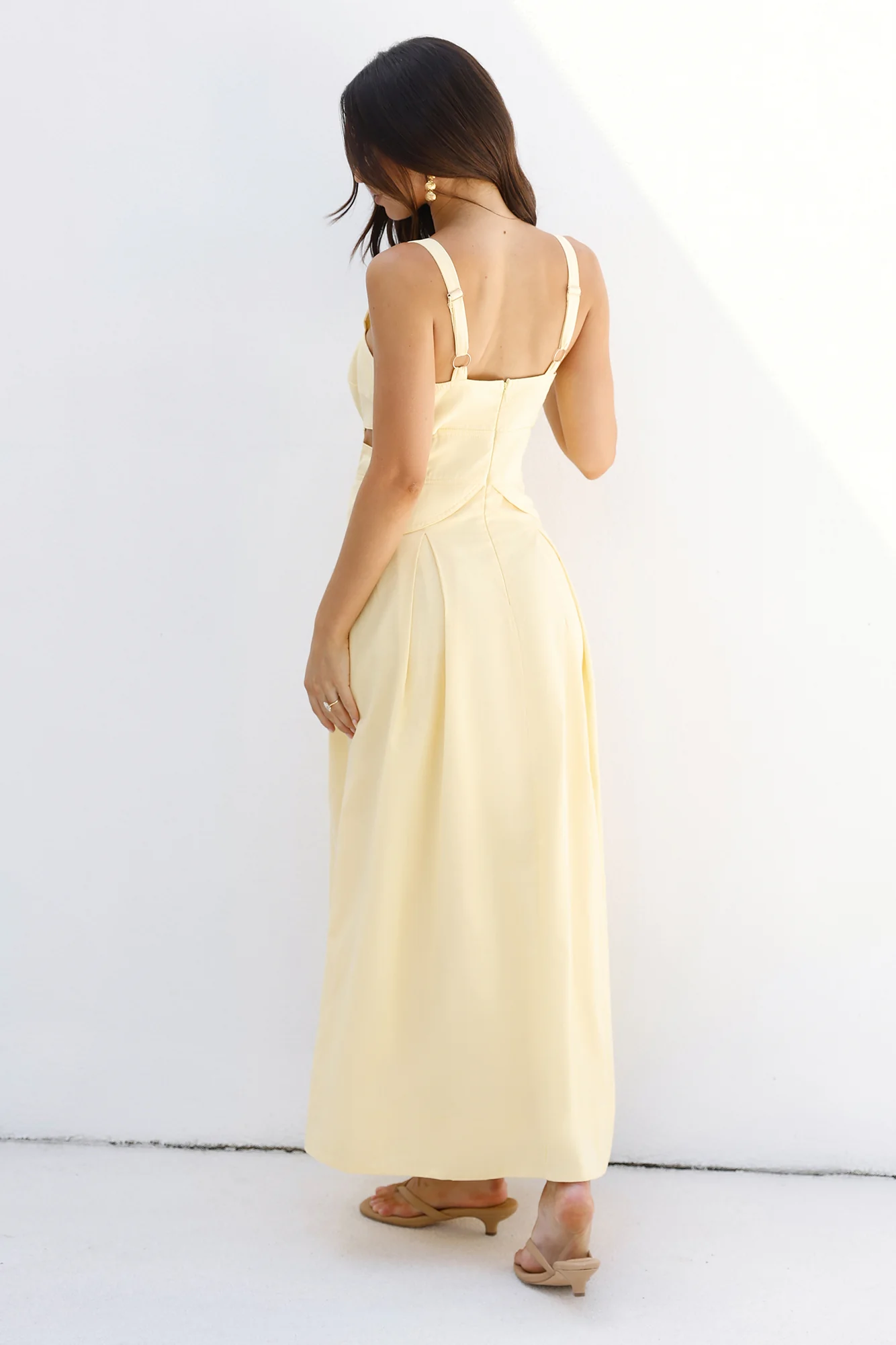Wild Dahlia Maxi Dress Yellow - luluinthesky