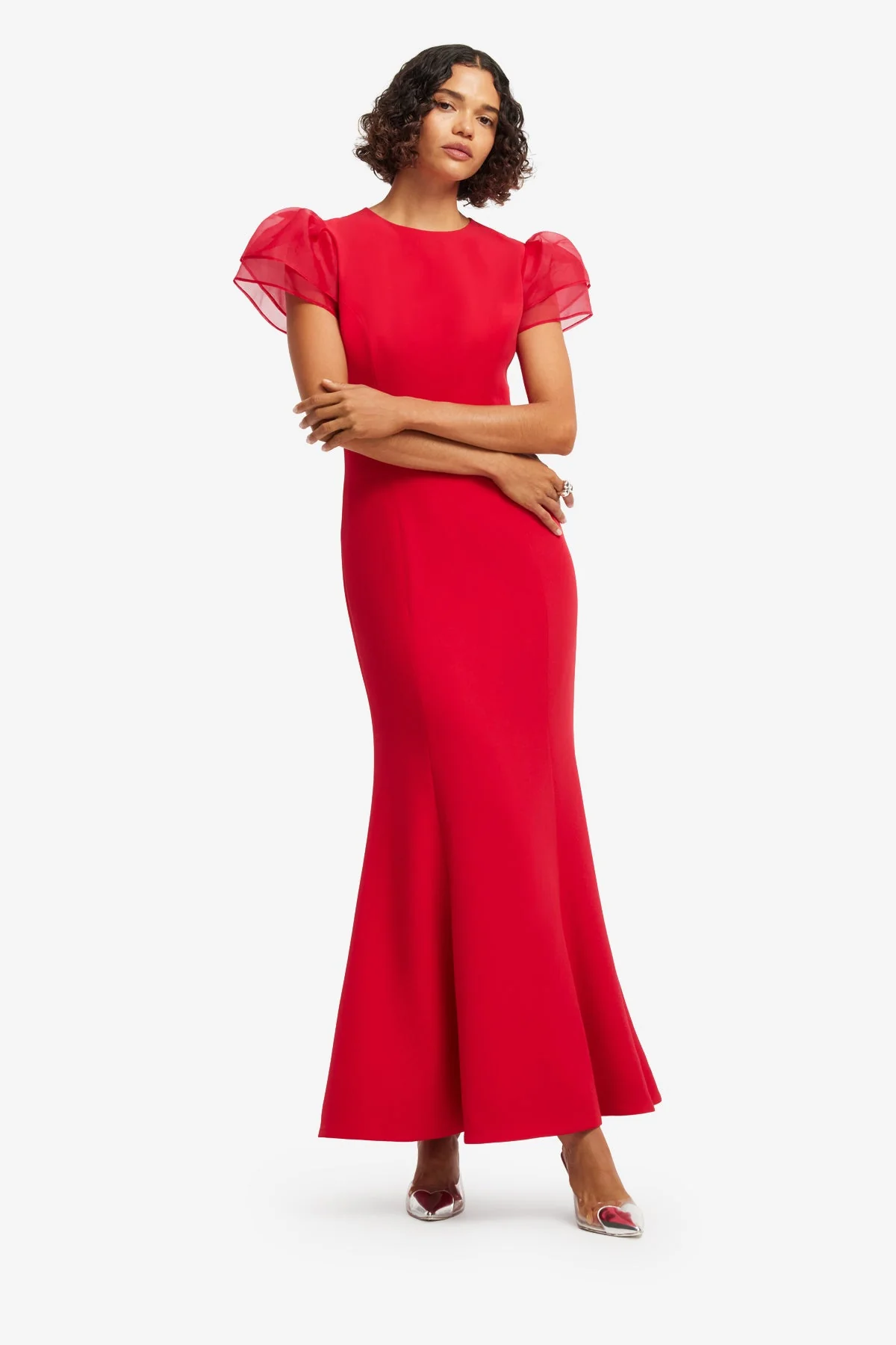 Sofia Puff Sleeve Maxi Dress - Vermilion