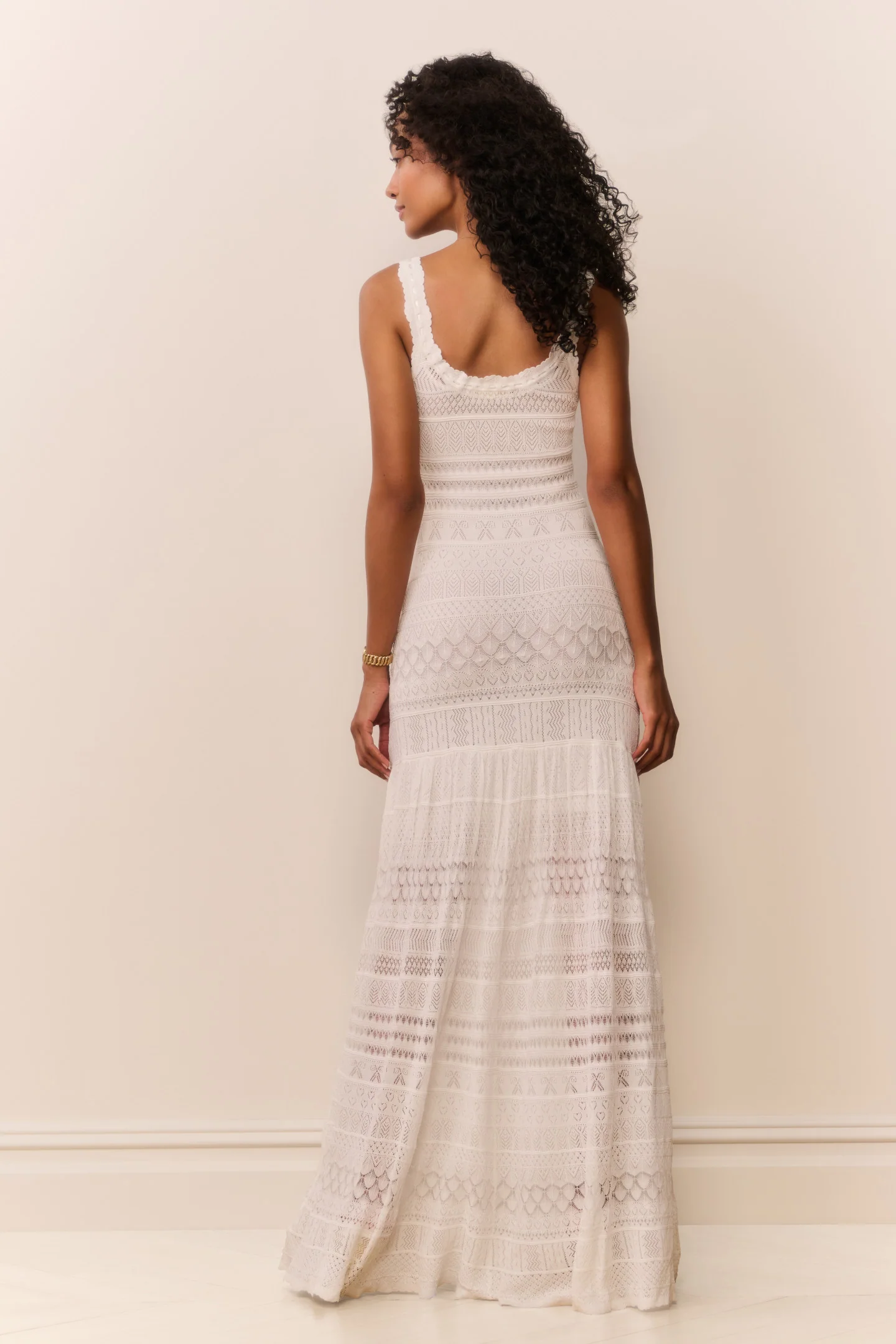 Solenne Fine Pointelle Maxi Dress