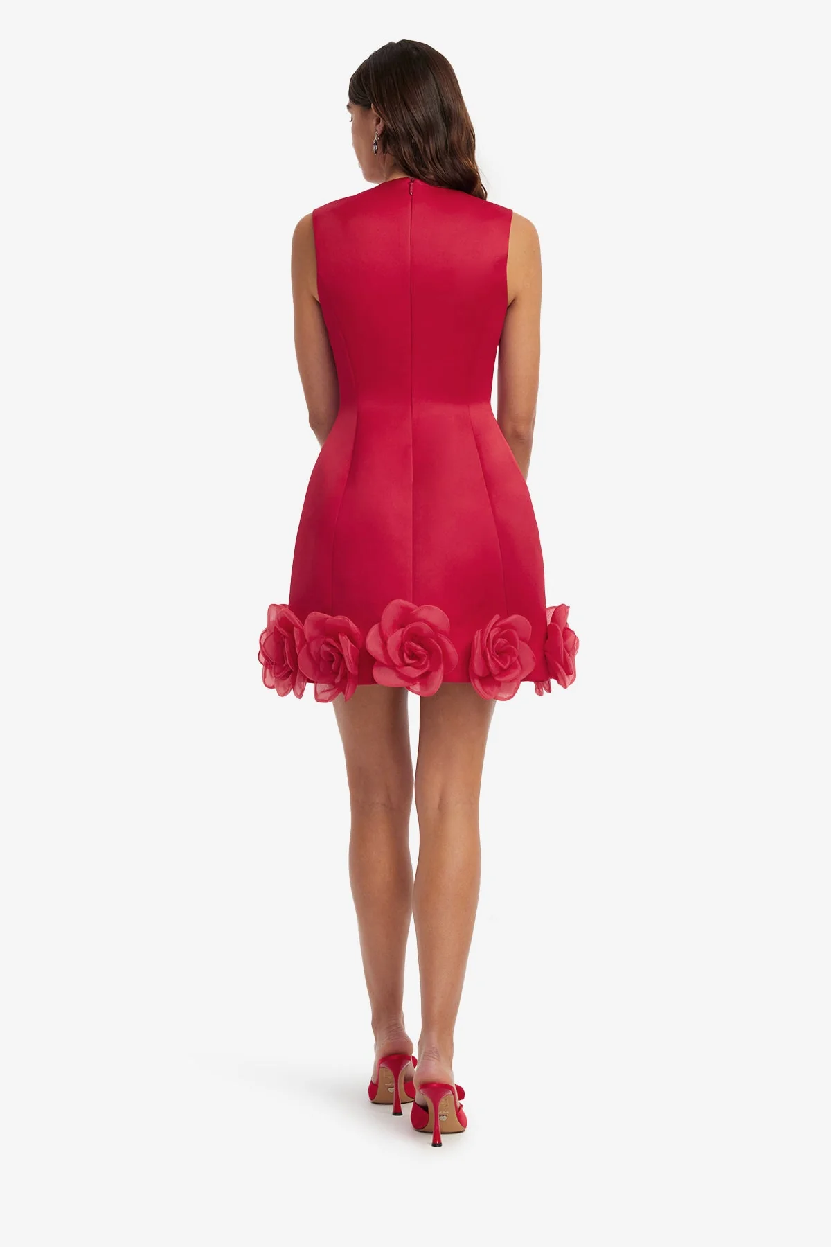 Bree V Neck Mini Dress - Scarlet