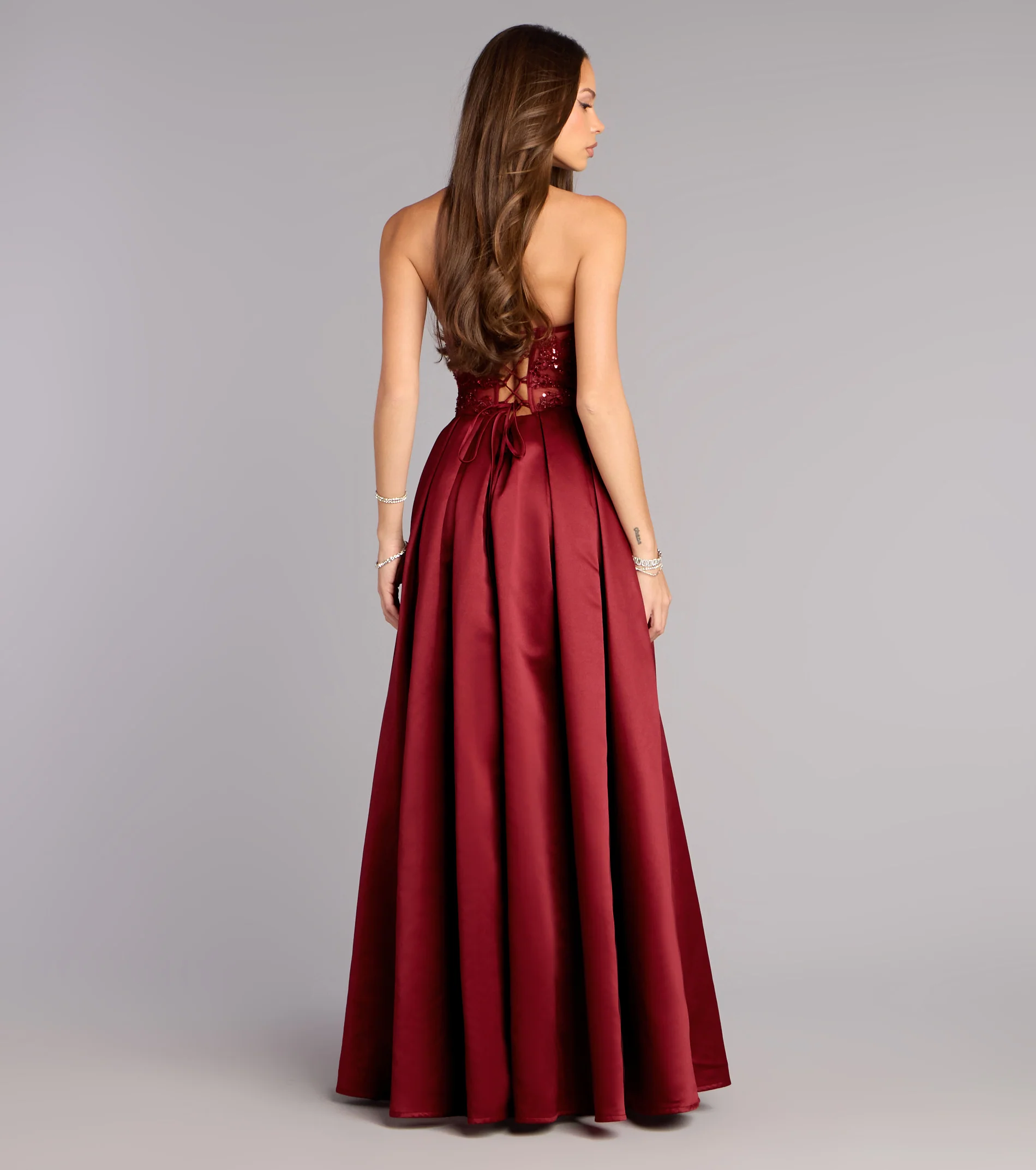 Miley Satin High Low A-Line Formal Dress