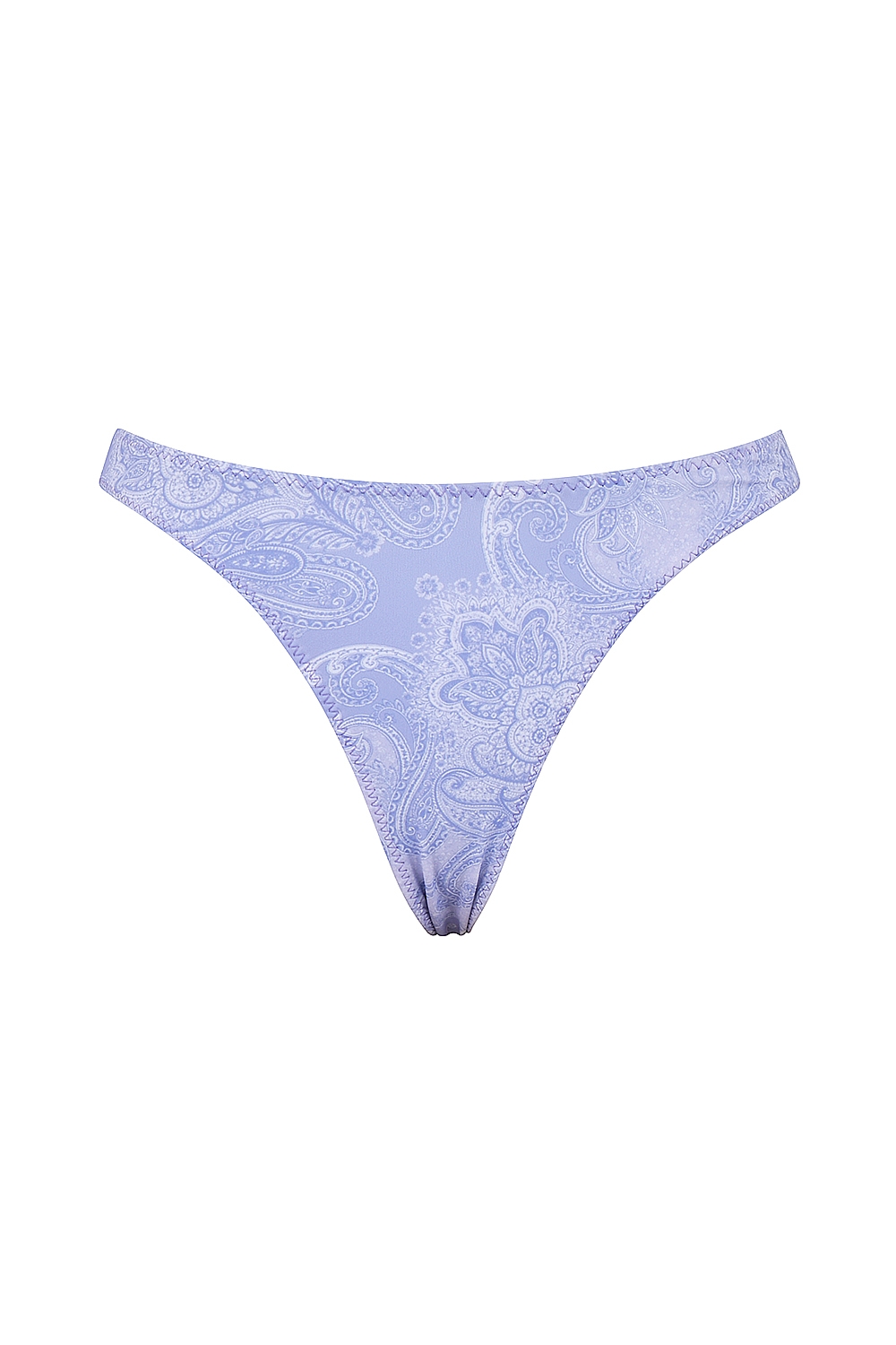 Lavender Paisley High Leg Bikini Bottom