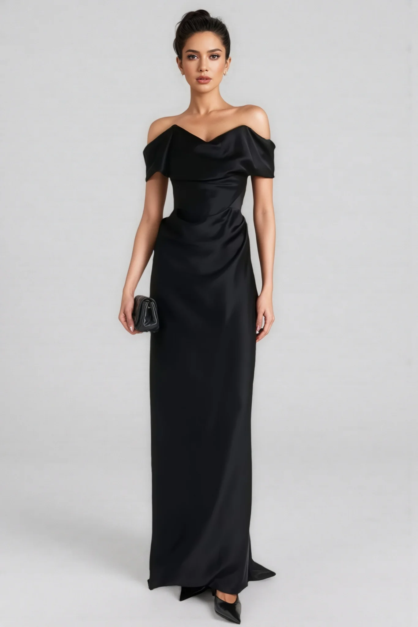 Soph Off-Shoulder Solid Maxi Dress