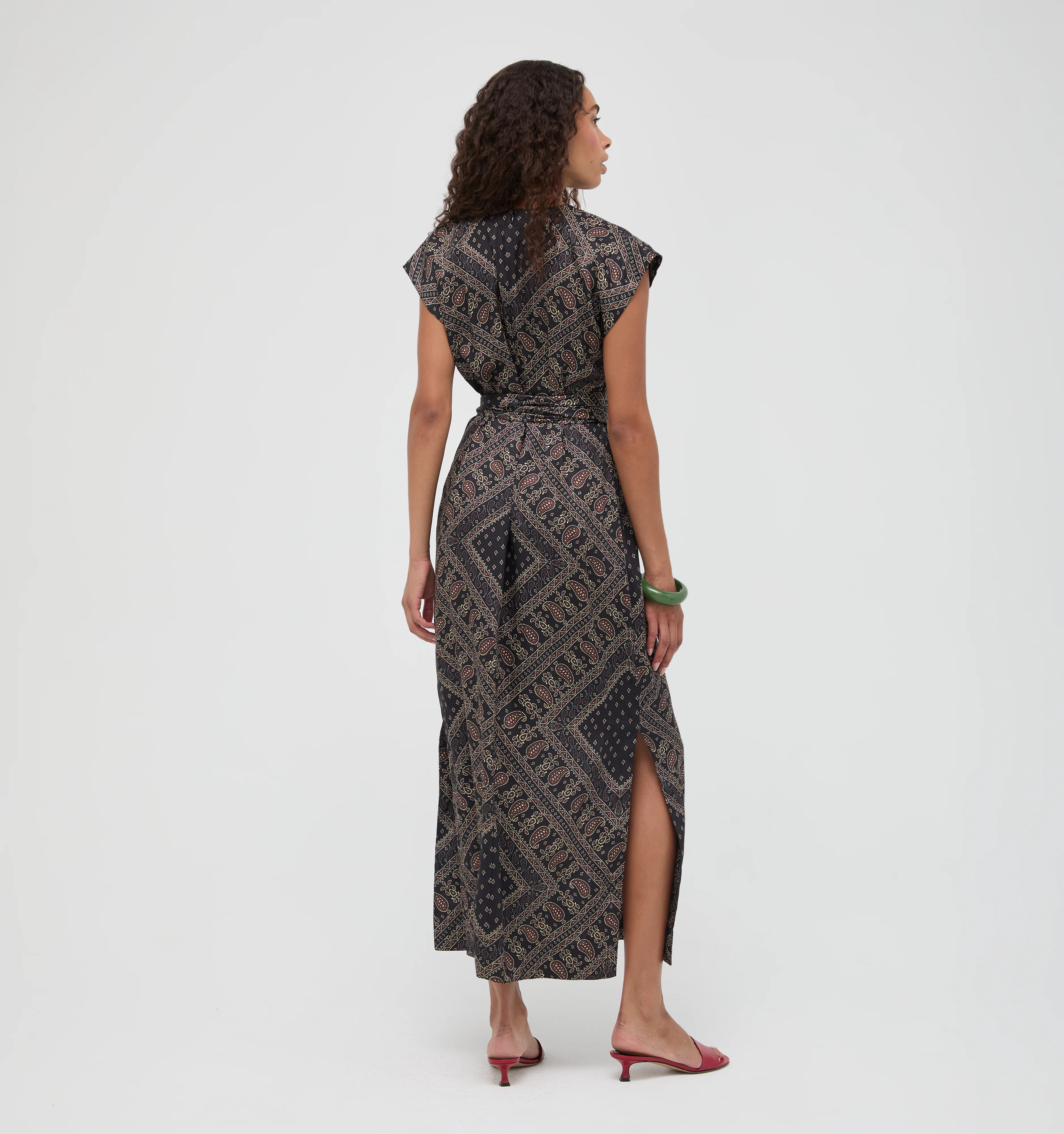 The Dris Dress - Carnaby Scarf Black