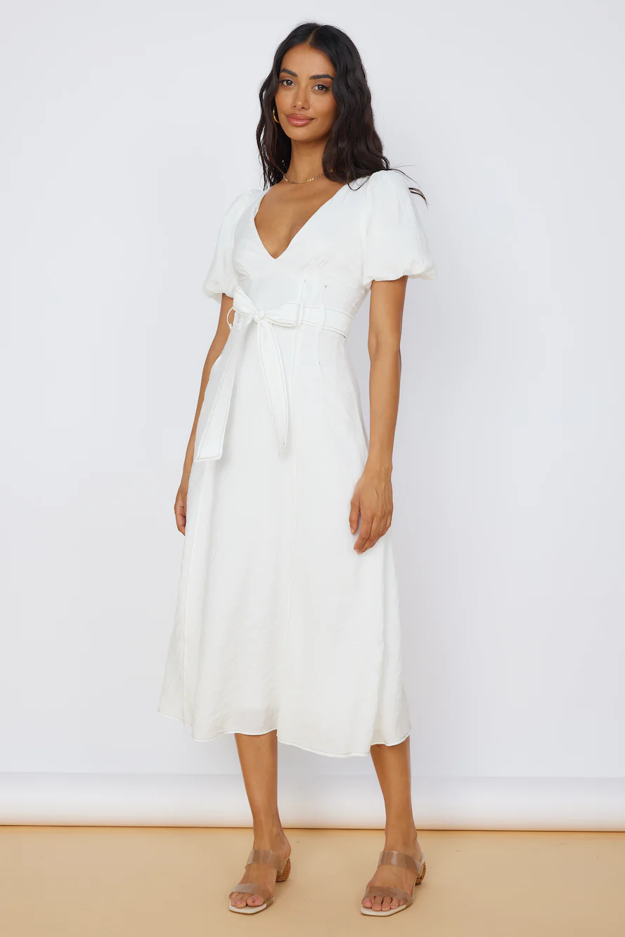 Starlight Serenade Midi Dress White - luluinthesky