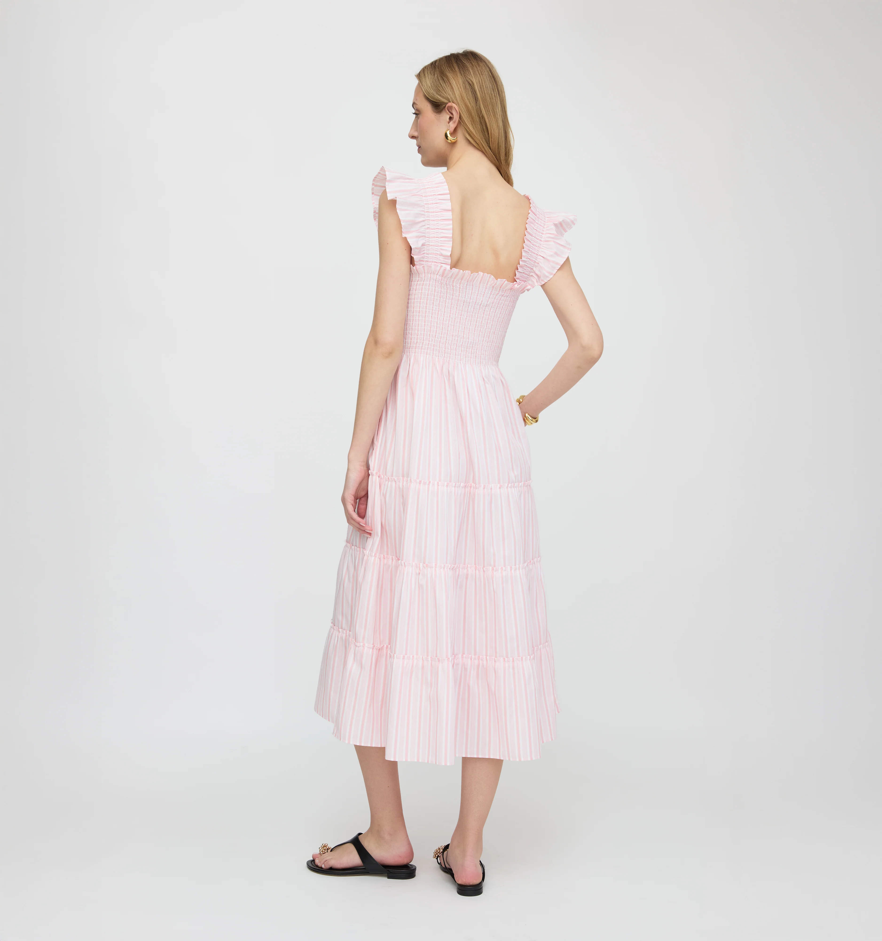 The Ellie Nap Dress - Pink Variegated Stripe