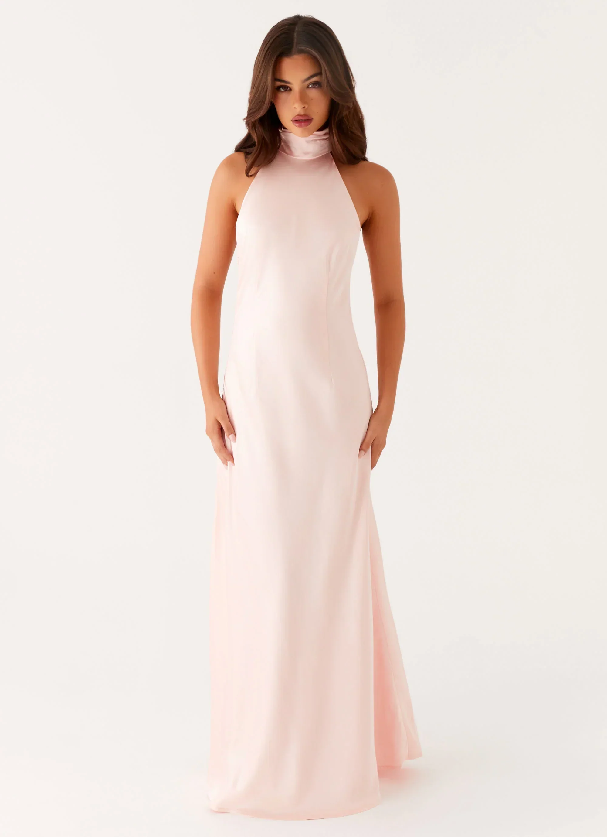 Siani Backless Maxi Dress - Pink - luluinthesky
